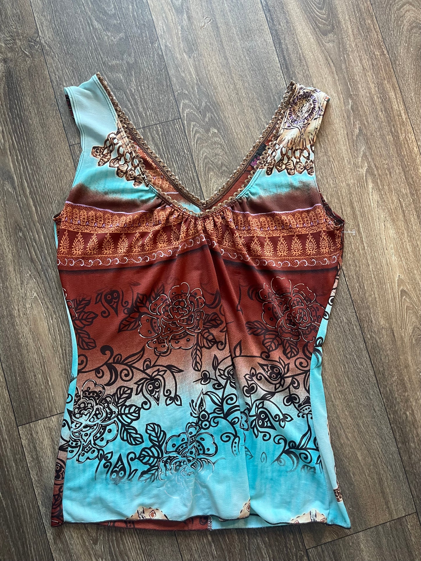 Y2k boho tank