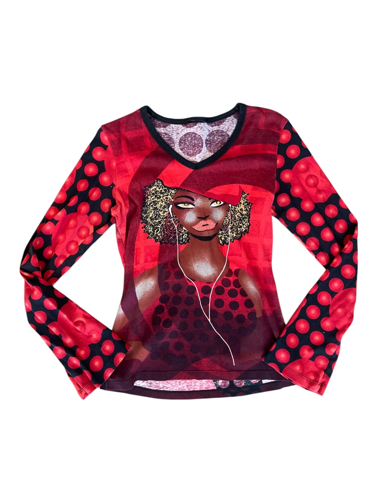 Y2k euro aop top