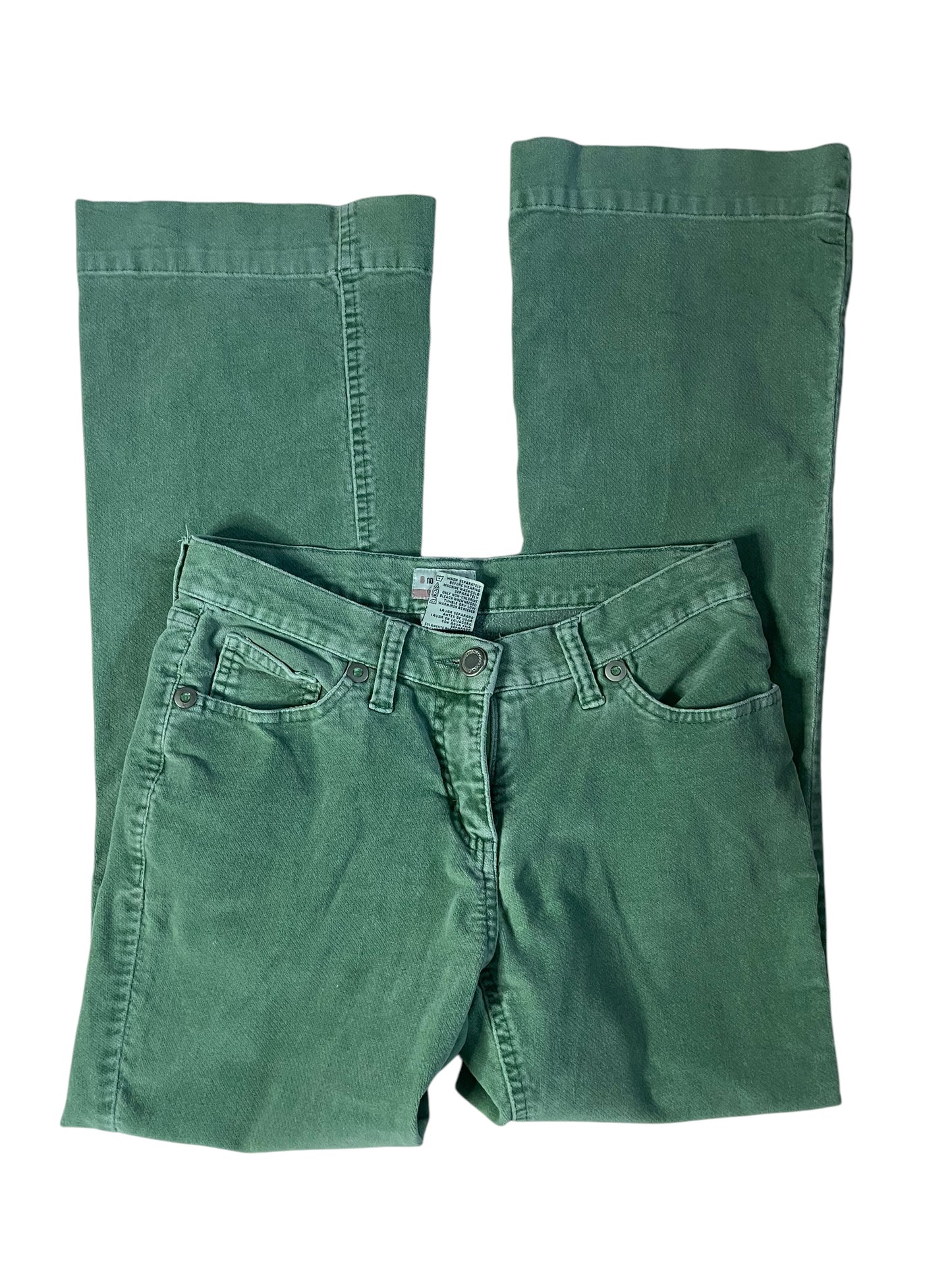 Y2k Sage Green Corduroy Pants (No Boundaries)