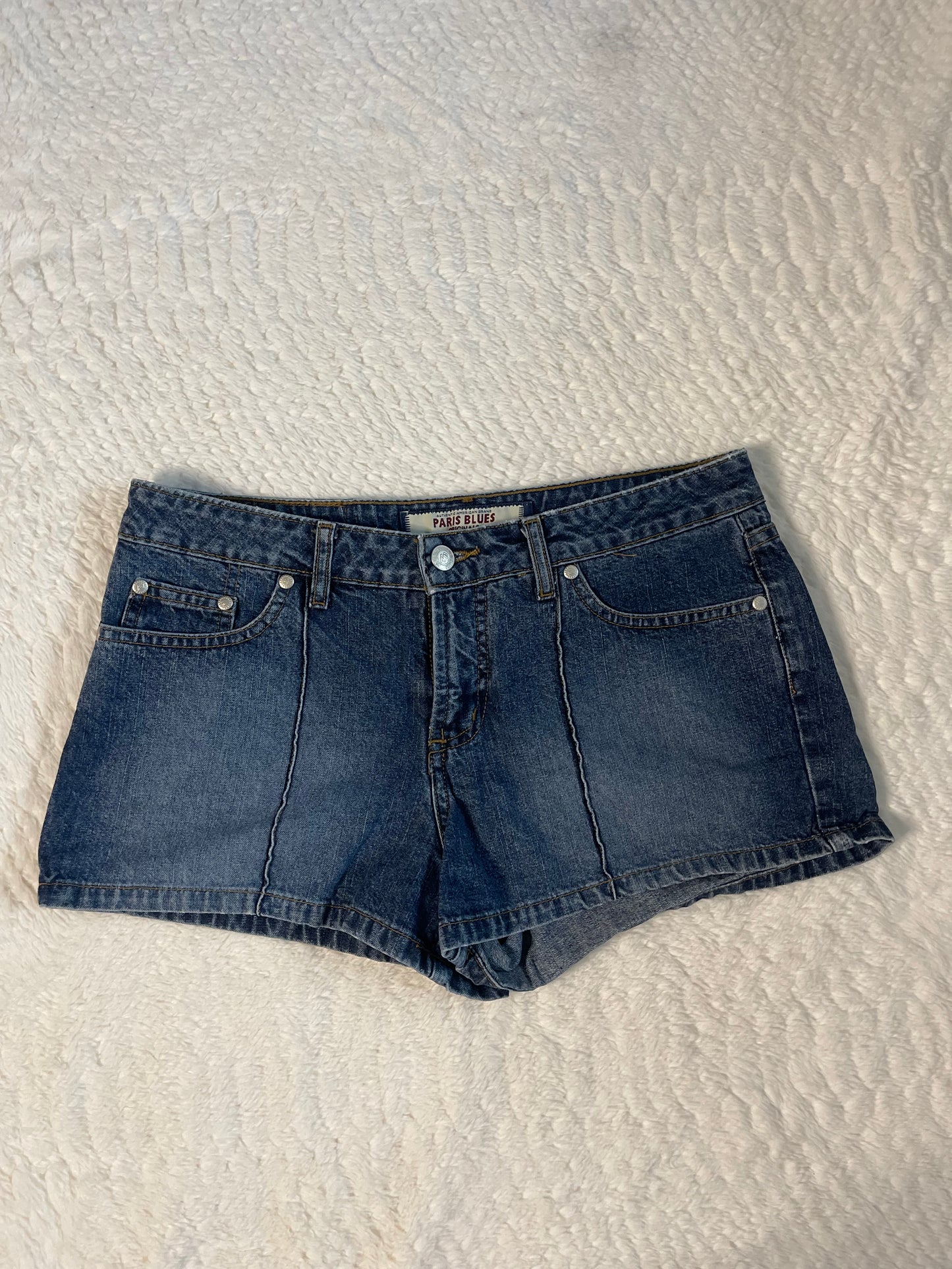 Y2k Paris blue shorts