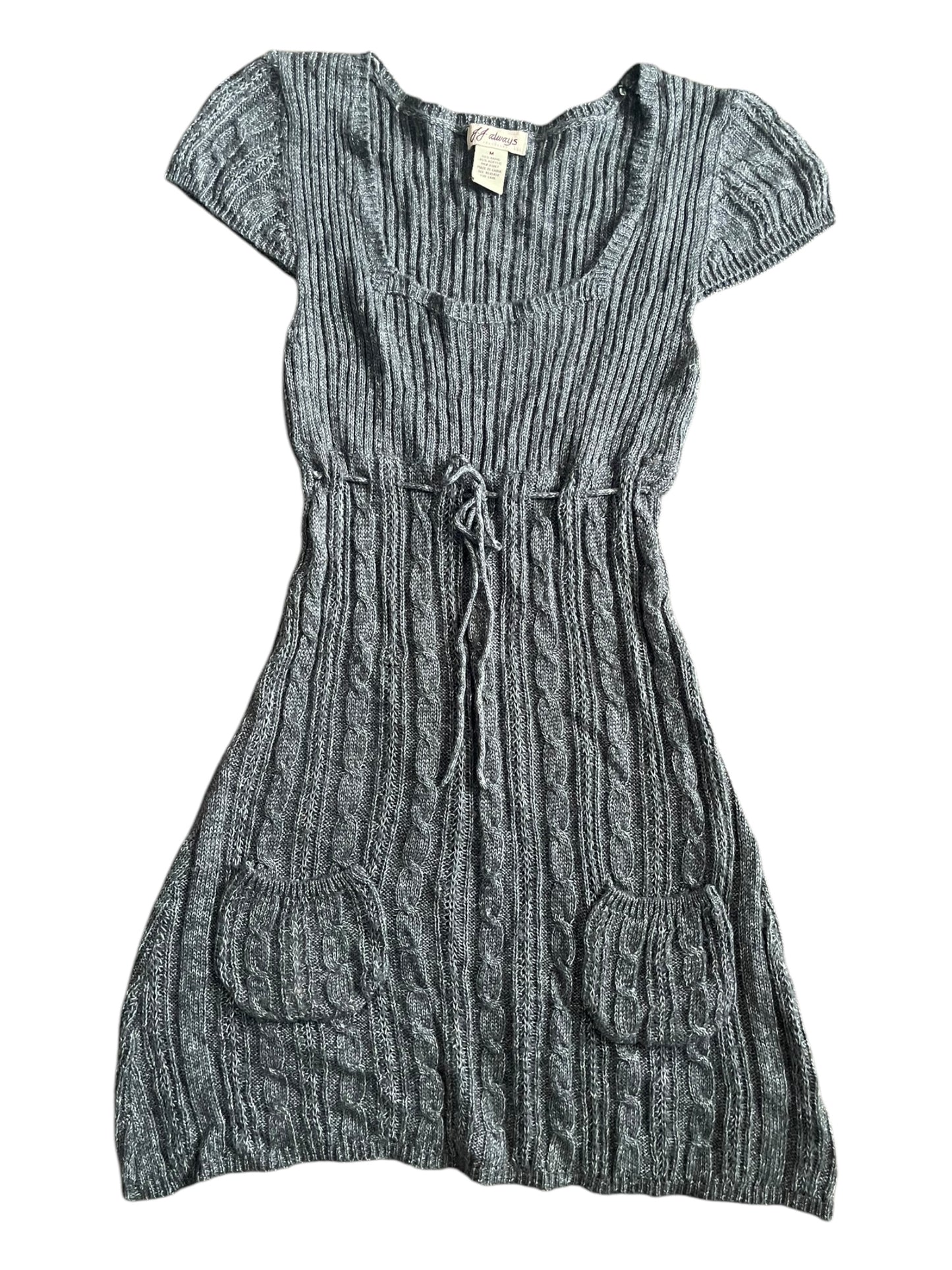 Y2k grey knit dress