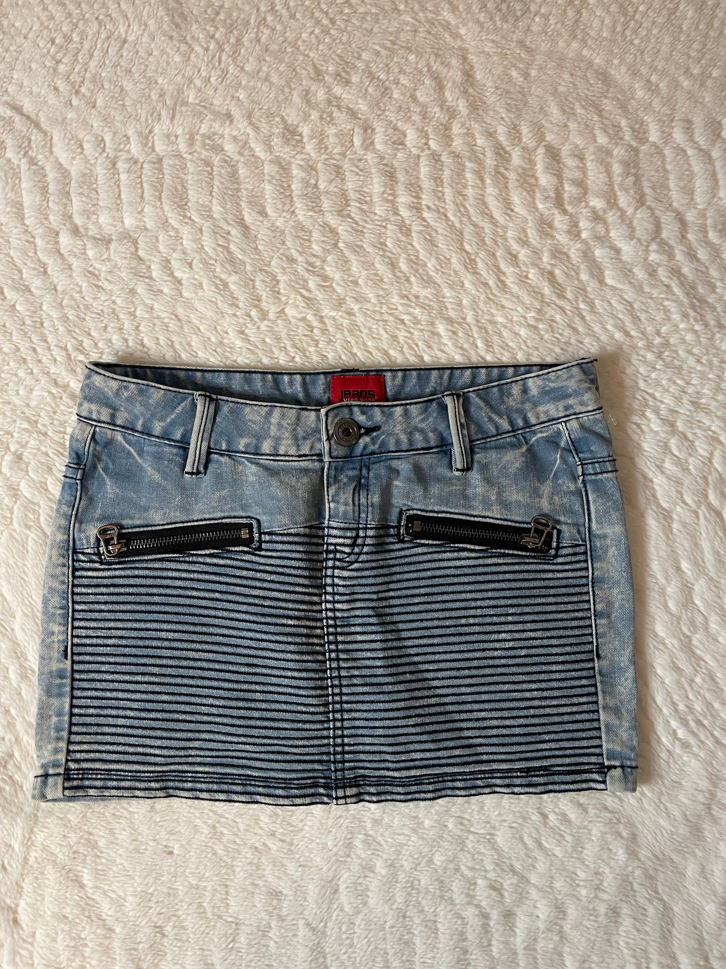 Y2k Zipper Denim Mini skirt