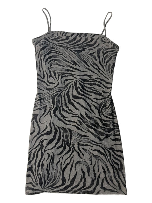 Y2k zebra print mini dress