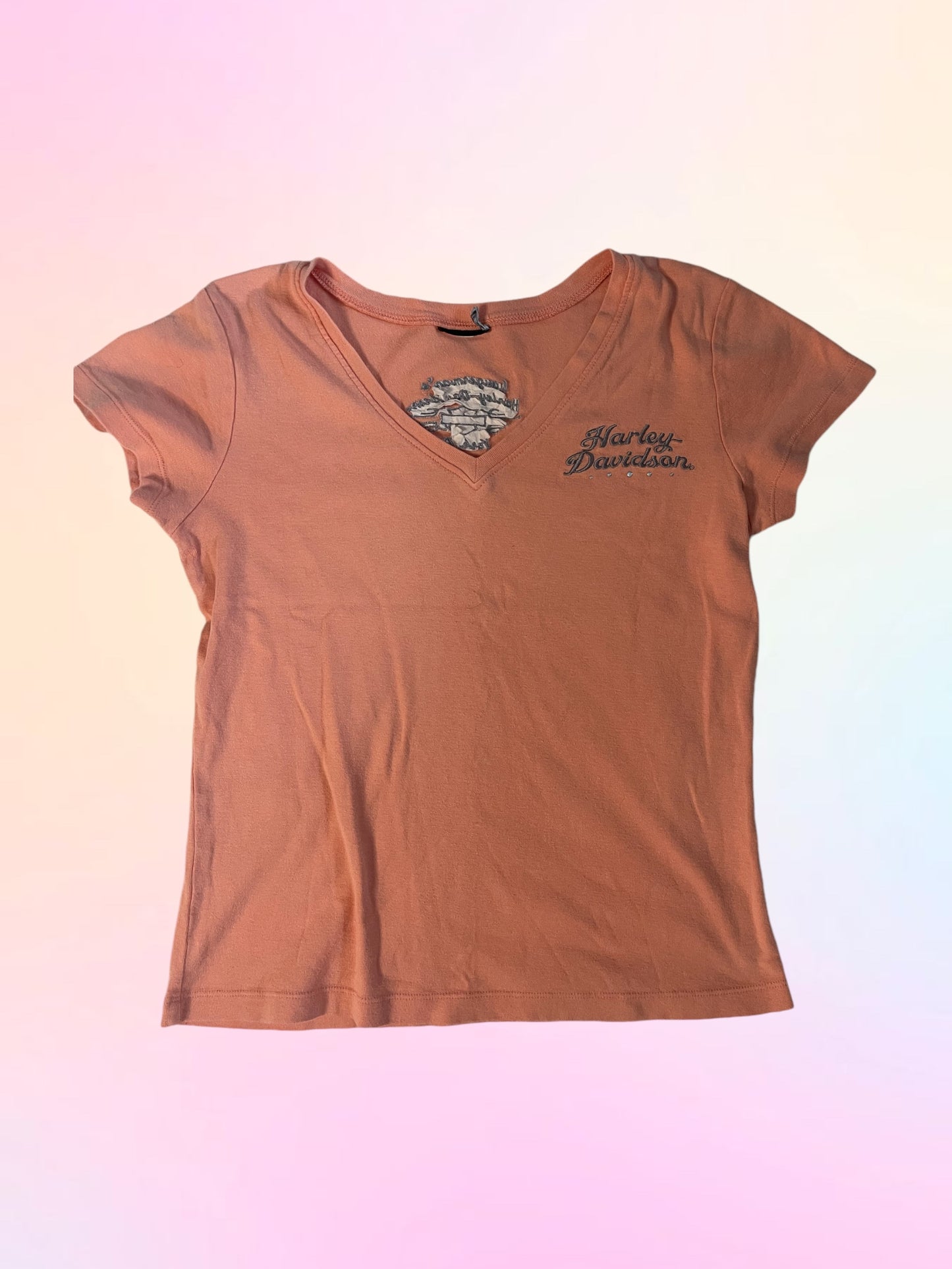 Pink Harley Davidson baby tee