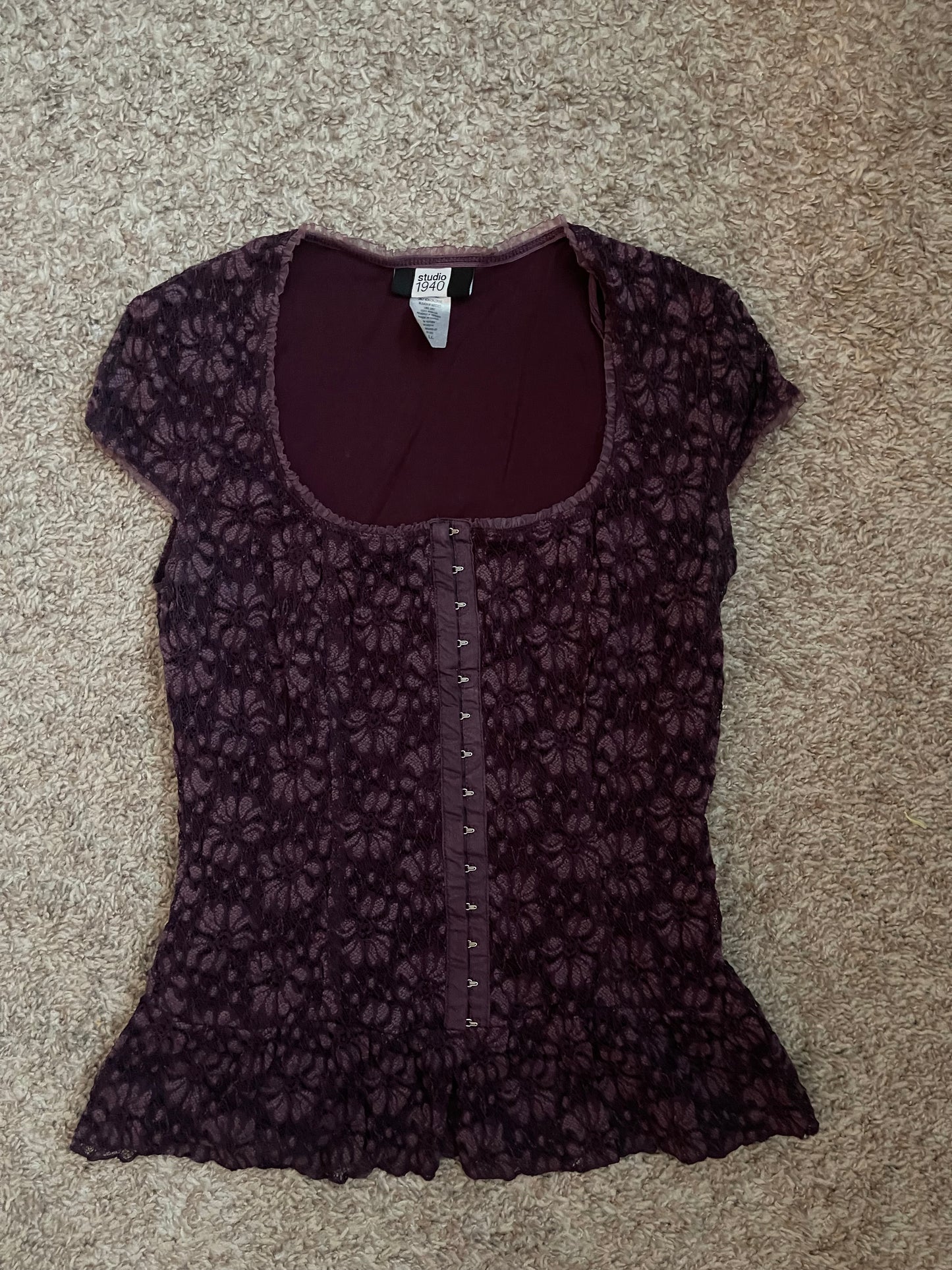 Y2k Purple Corset blouse