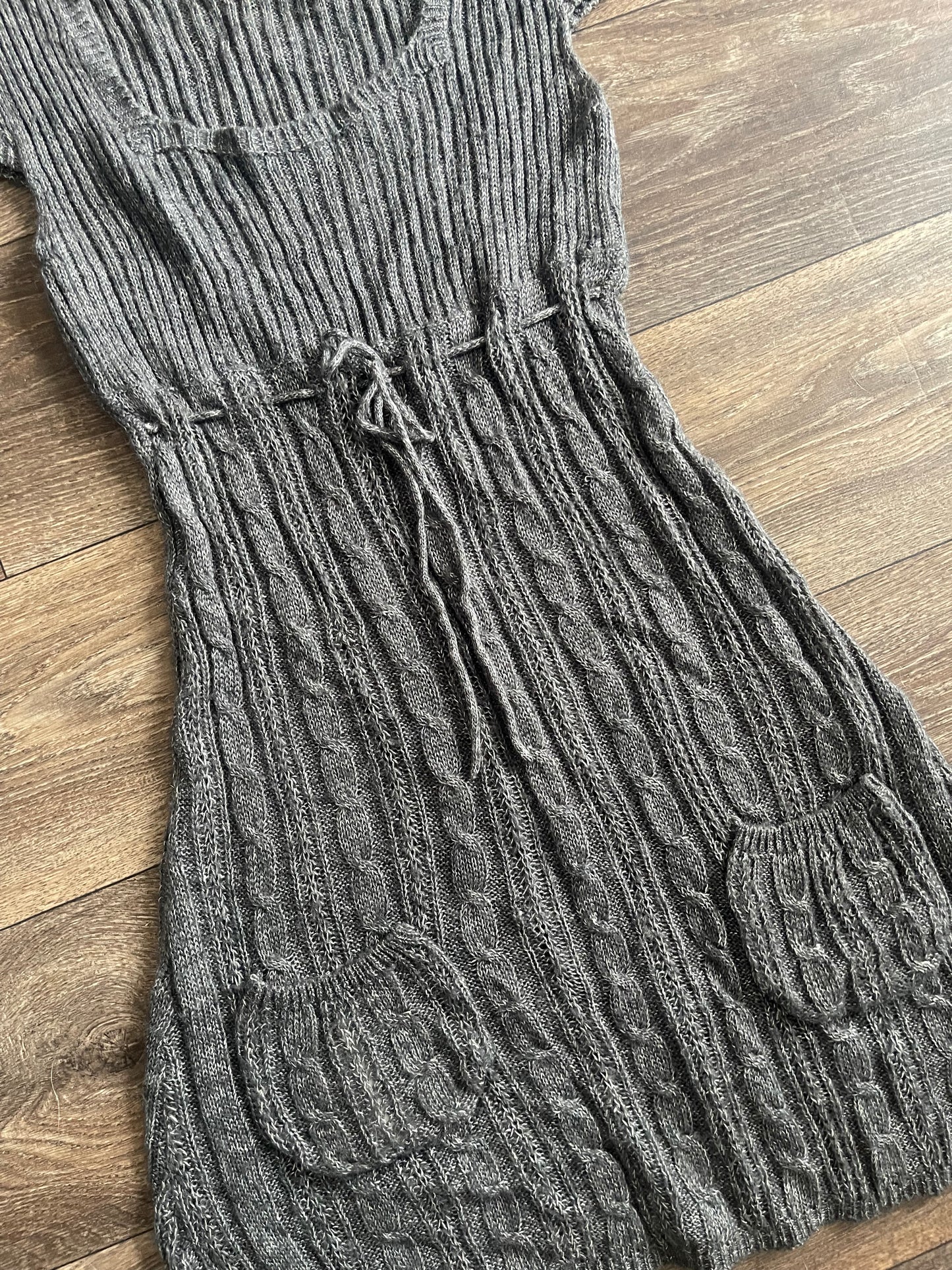 Y2k grey knit dress