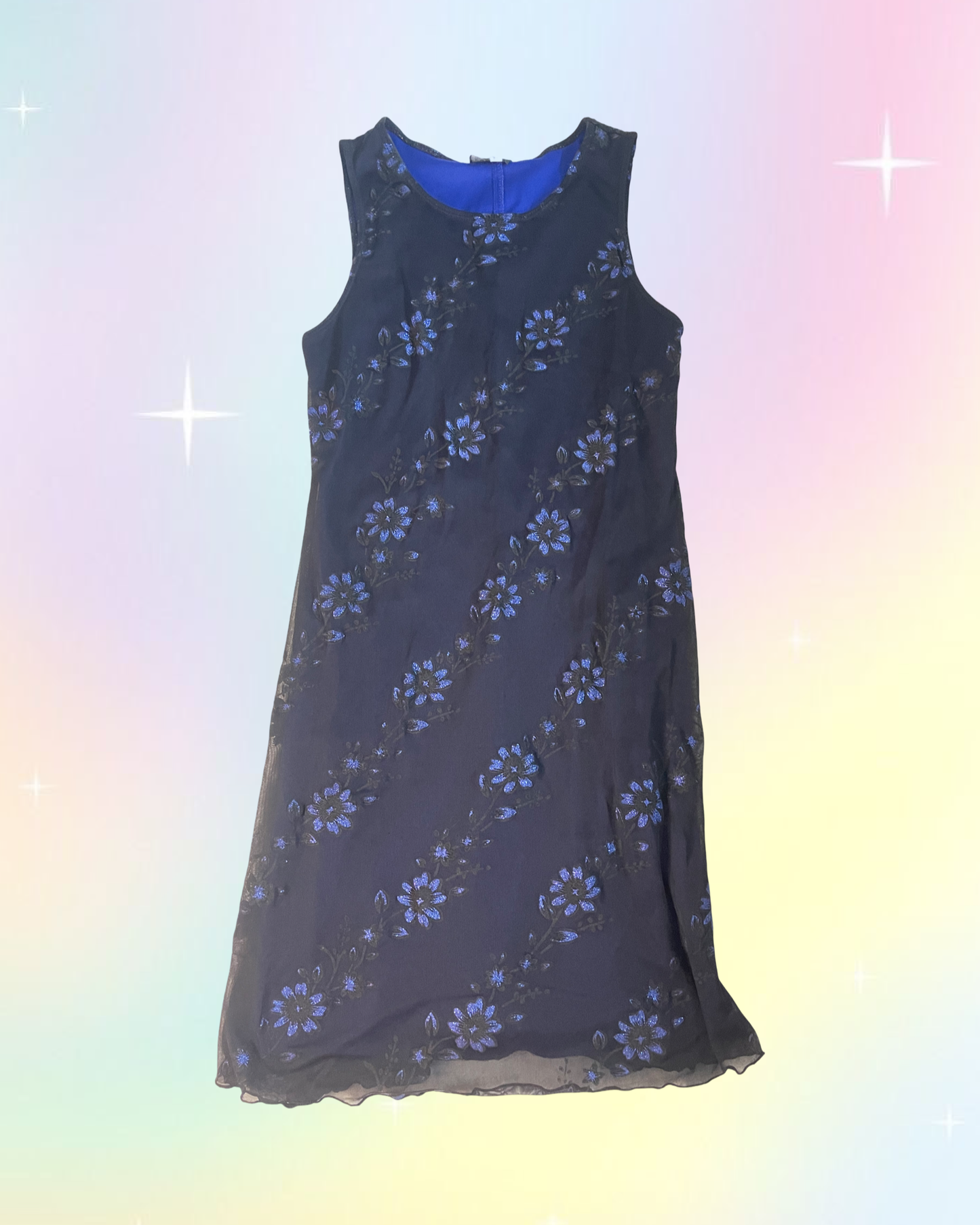 Y2k Navy Blue MIDI Dress