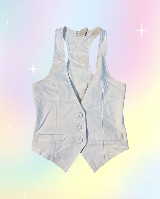 Y2k White Vest