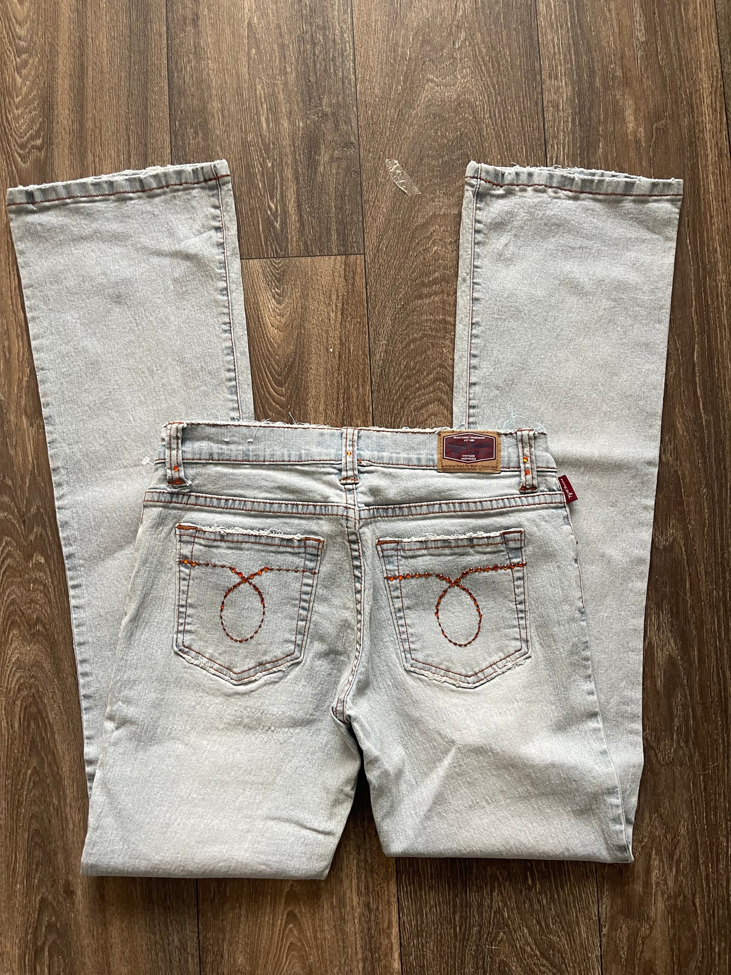 Y2k light wash flare jeans