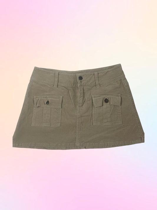 Y2k corduroy mini skirt