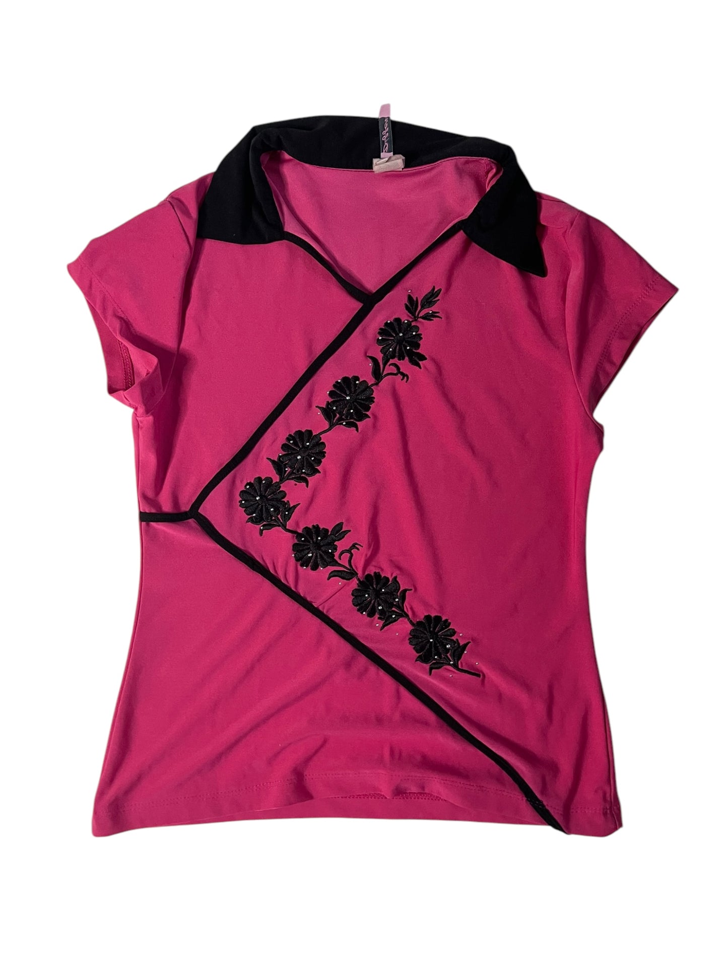 Y2k Collared Pink Top