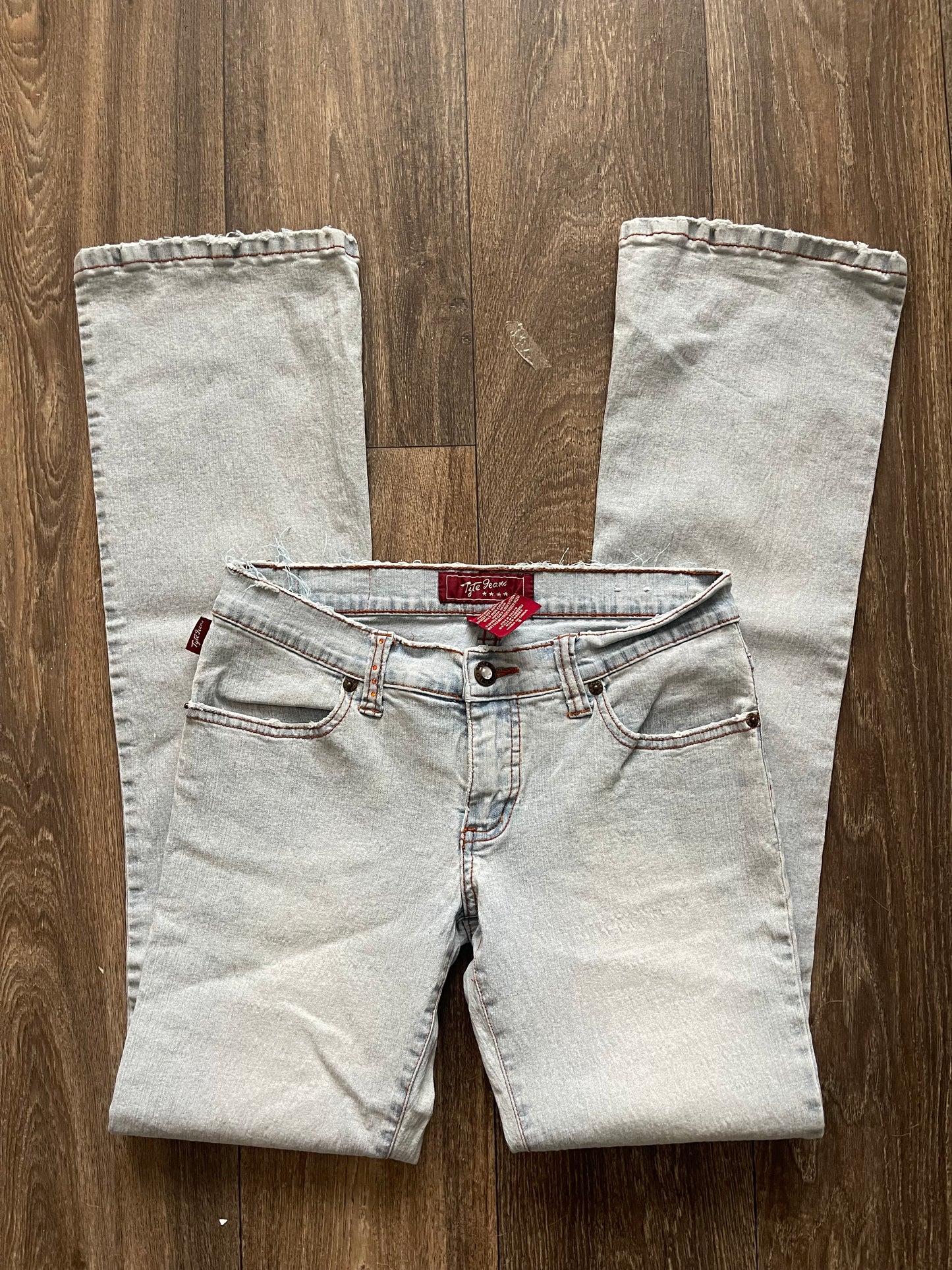 Y2k light wash flare jeans