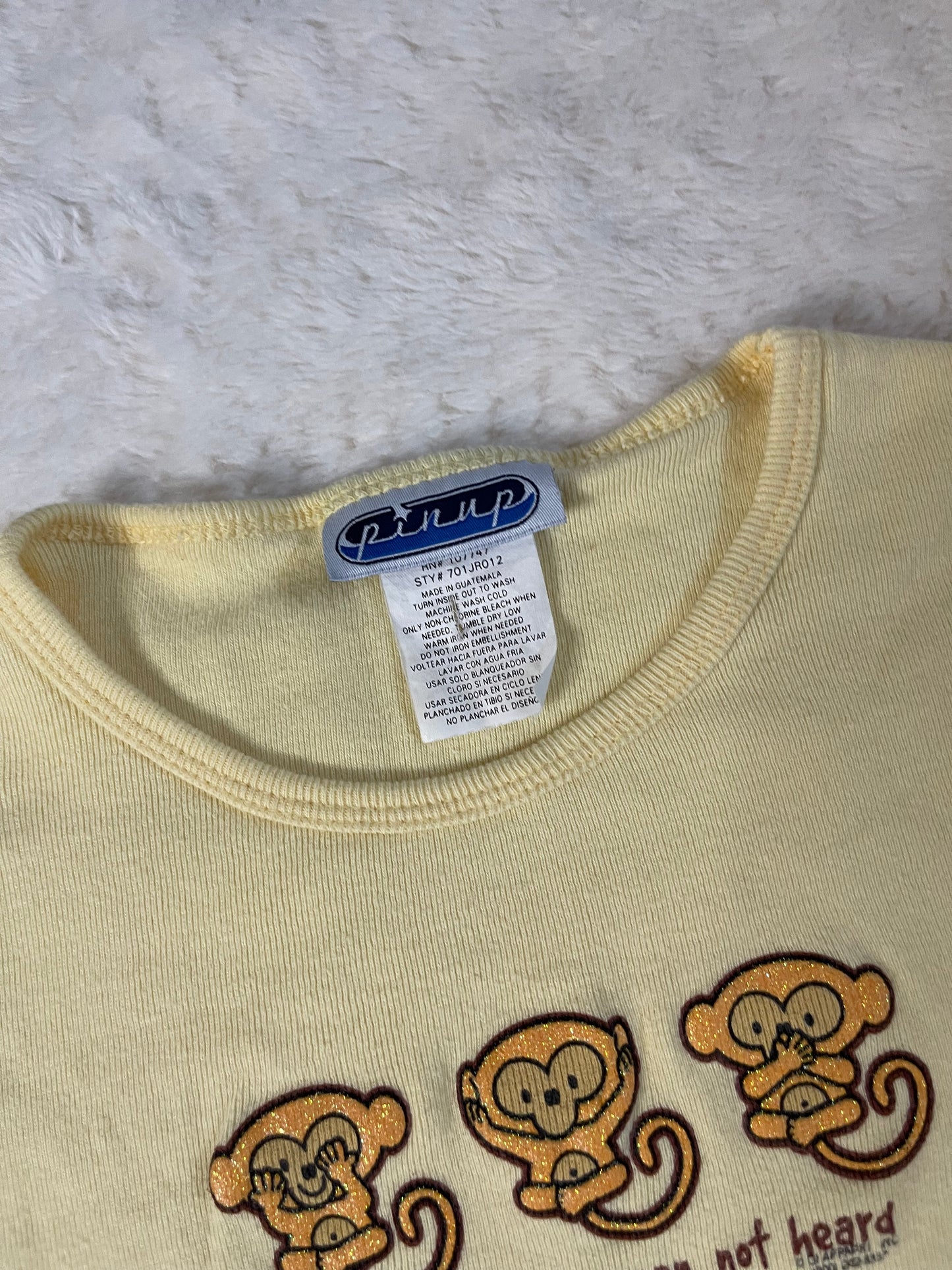 Y2k monkey baby tee