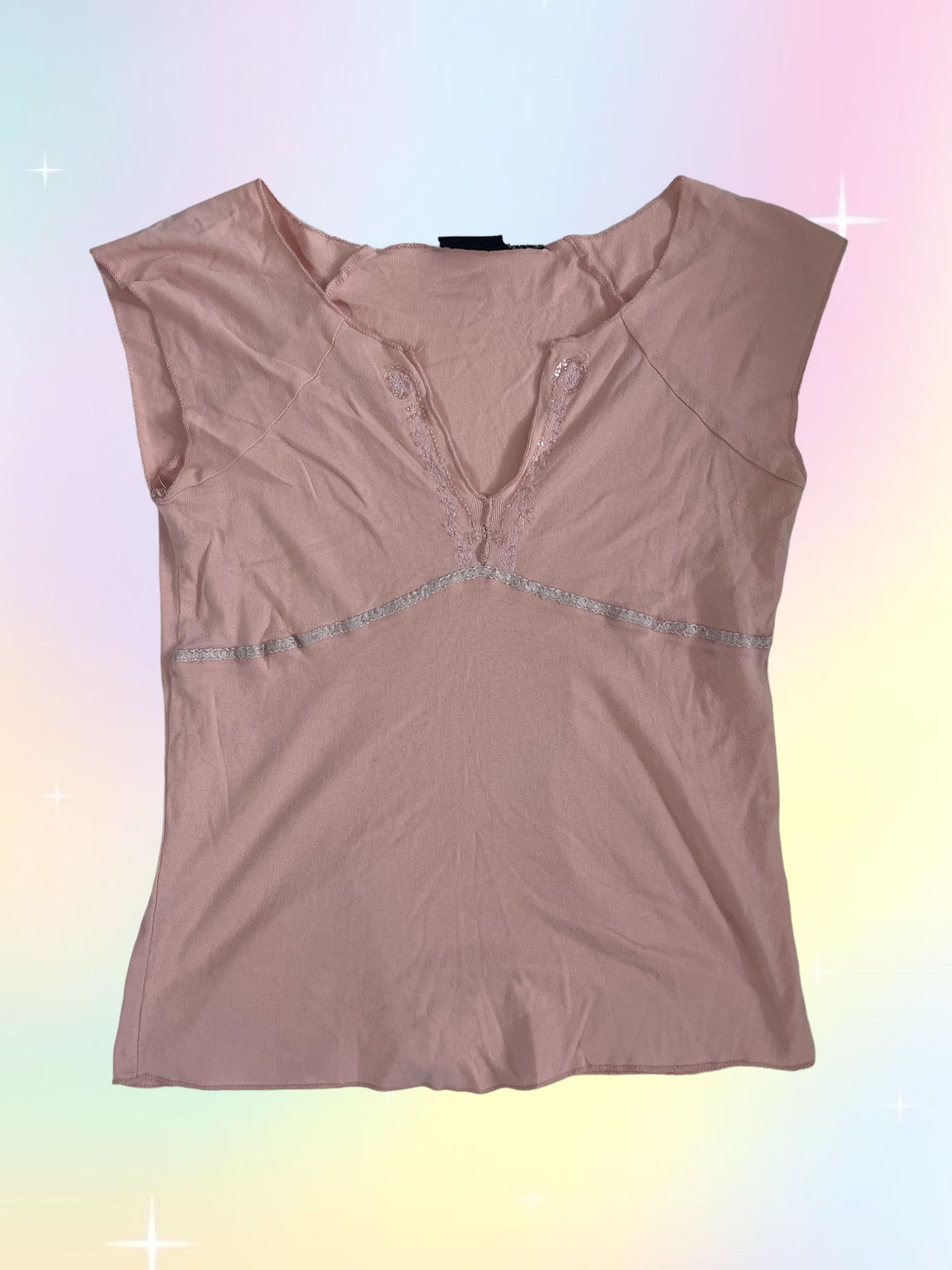 Y2k pink coquette top