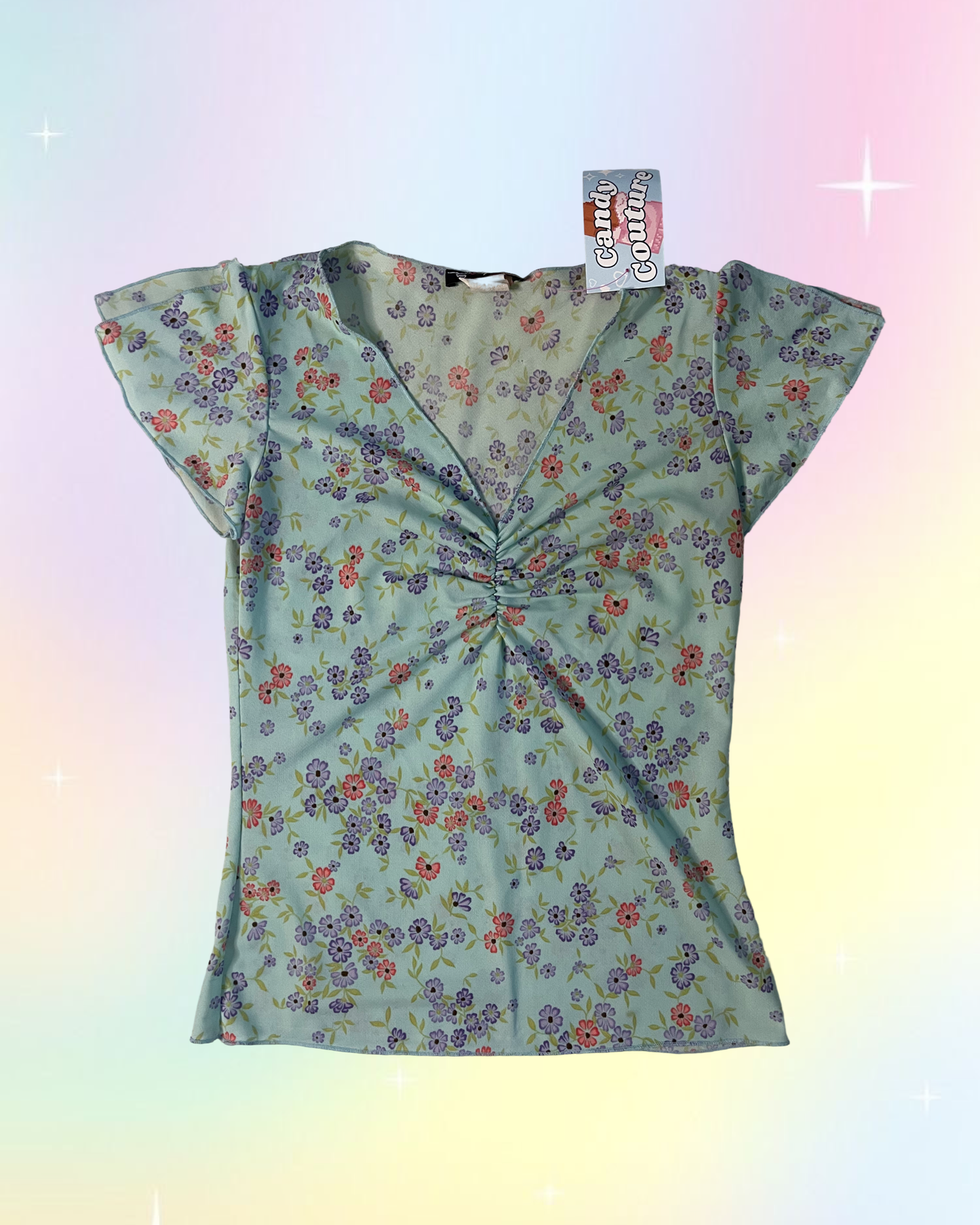 Y2k floral blouse