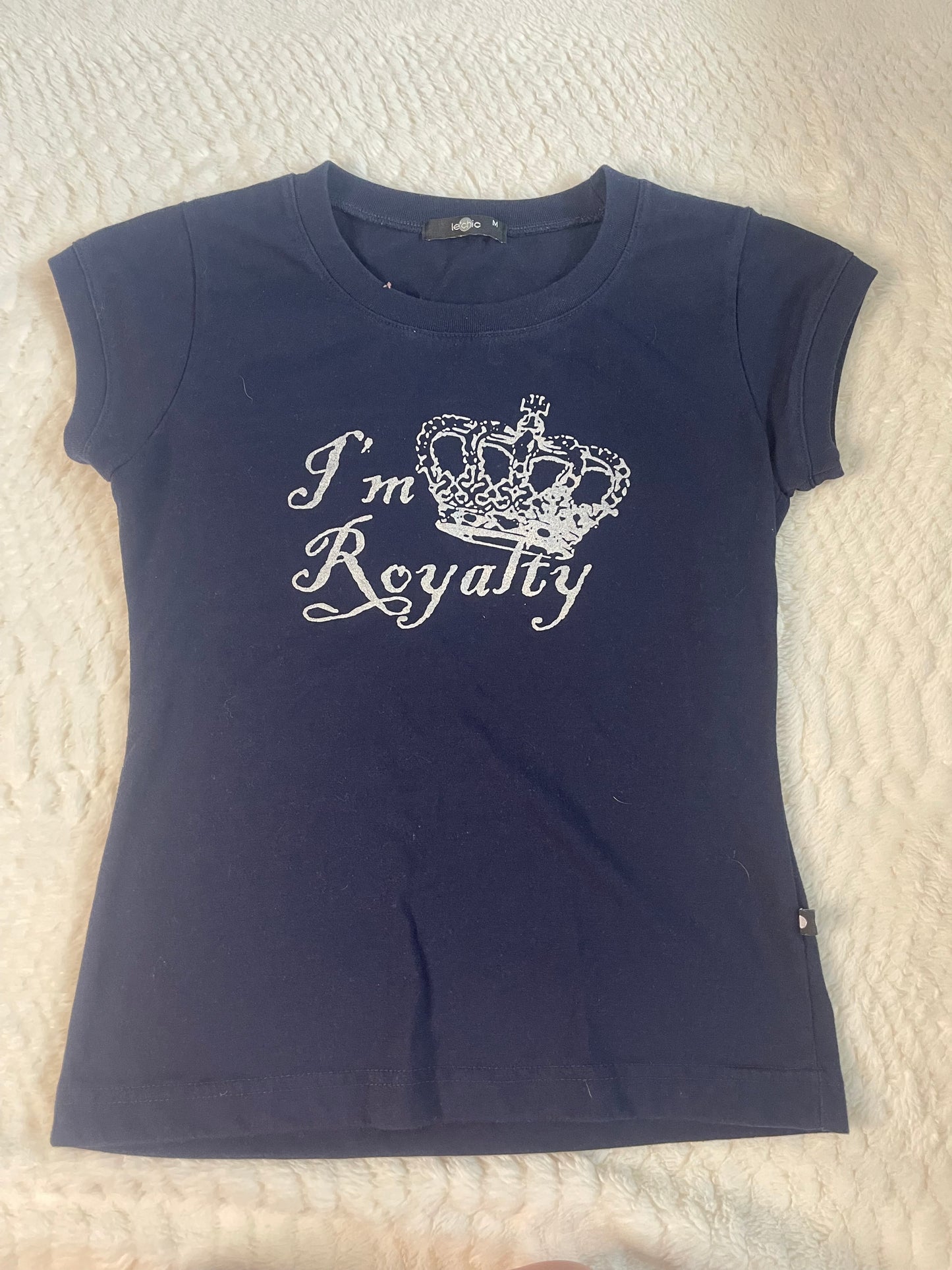 Y2k “I’m Royalty” Baby Tee