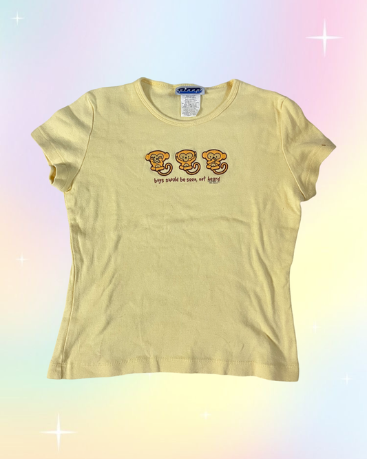 Y2k monkey baby tee