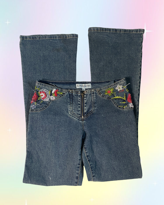 Y2k Beaded Flare Jeans