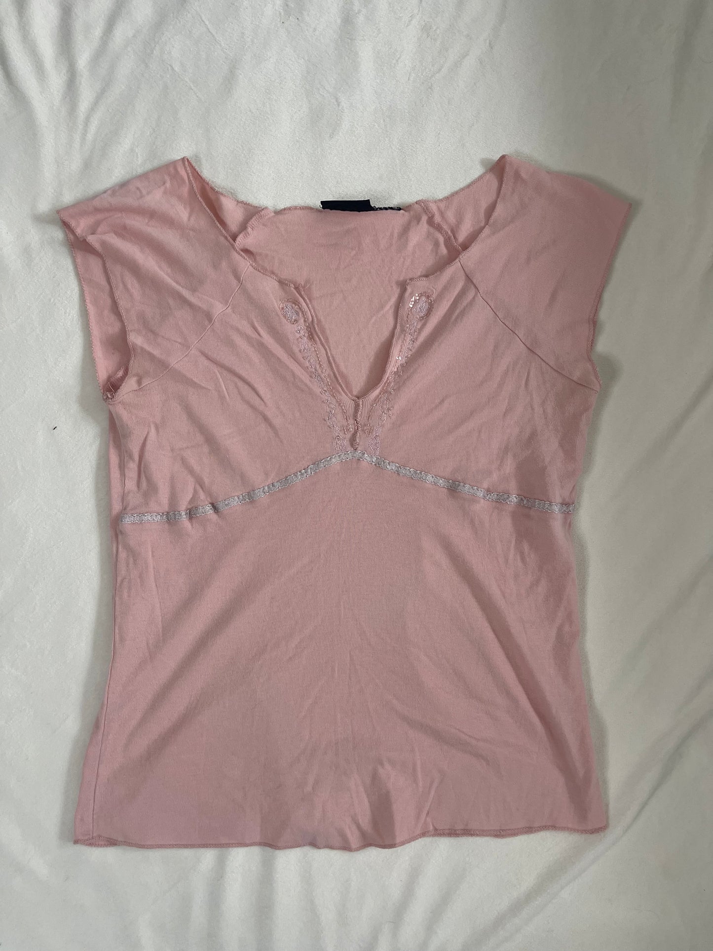 Y2k pink coquette top