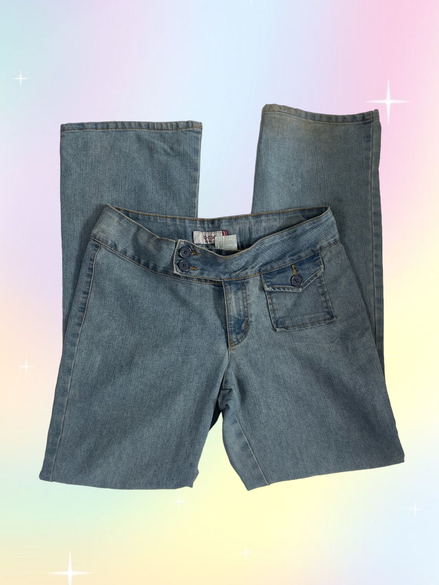 Y2k double button jeans