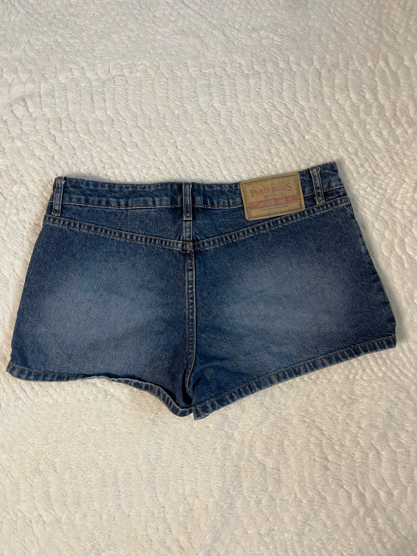 Y2k Paris blue shorts