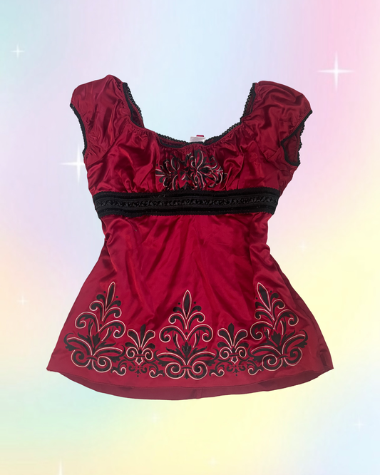 Y2k Red Fairy Blouse