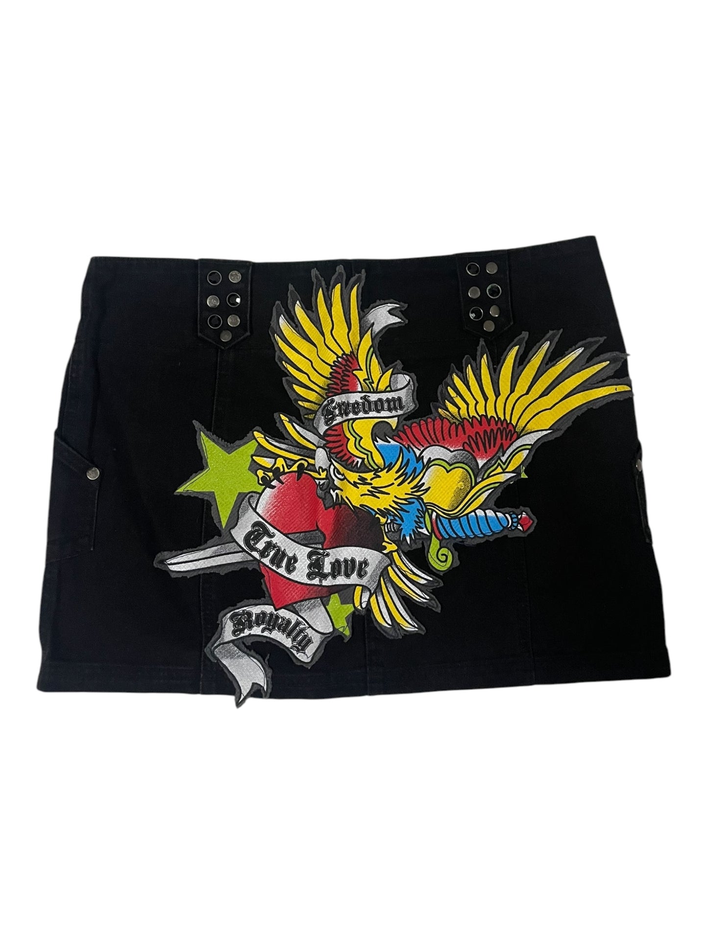 DKNY graphic mini skirt