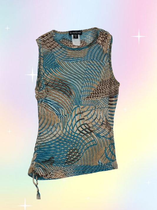 Y2k mesh Bebe tank top