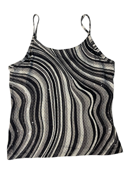 Y2k swirl glitter tank