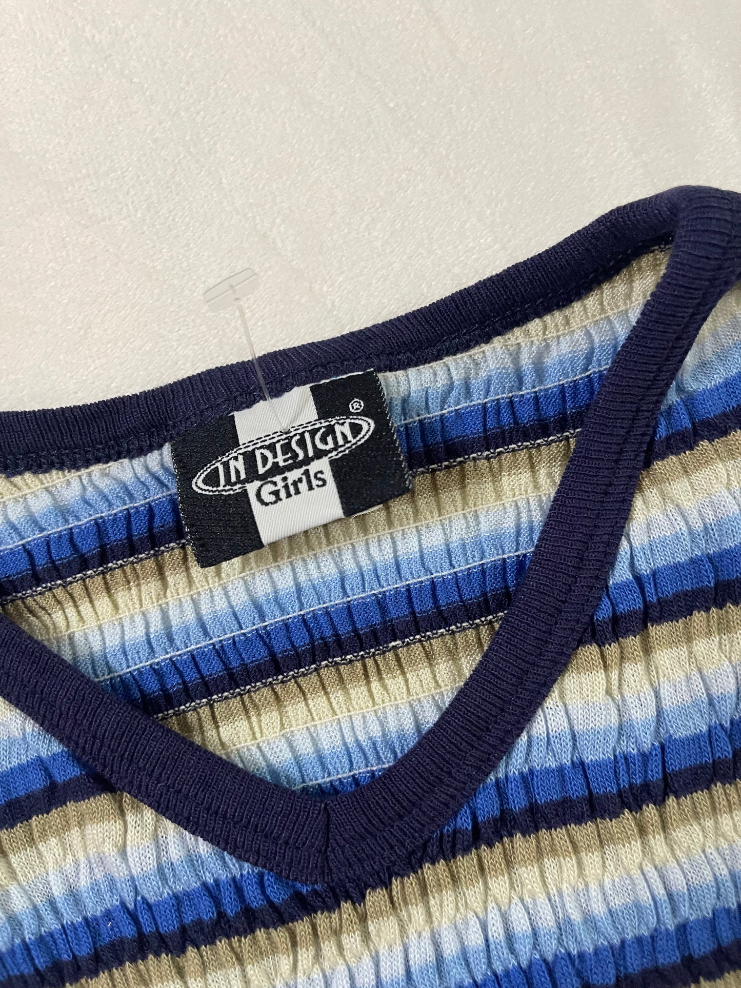 Y2k striped baby tee