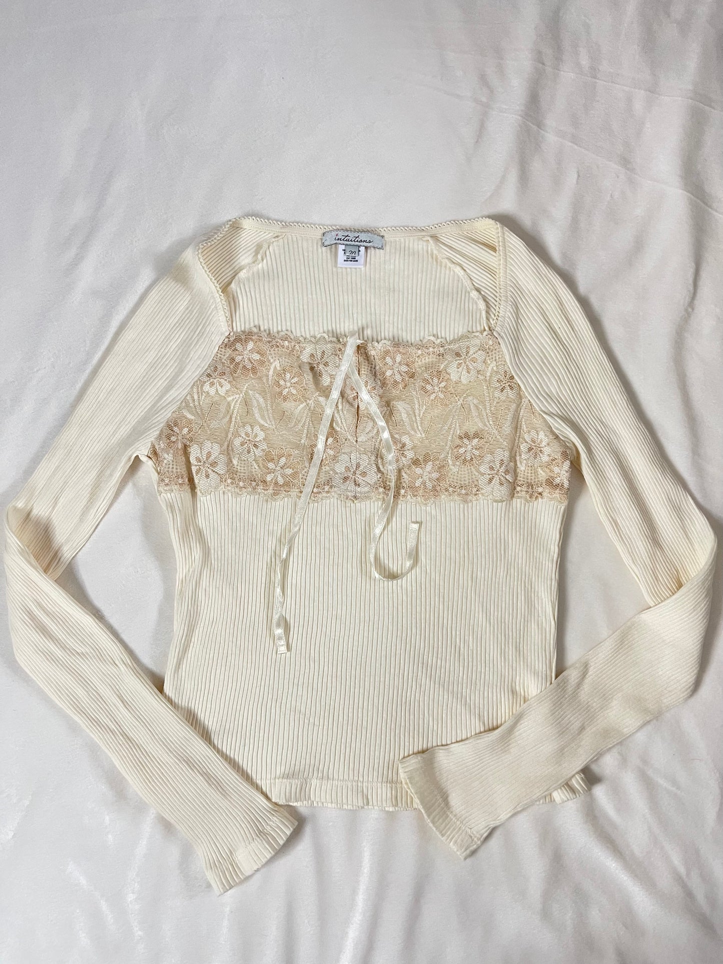 Y2k Milkmaid Lace Blouse