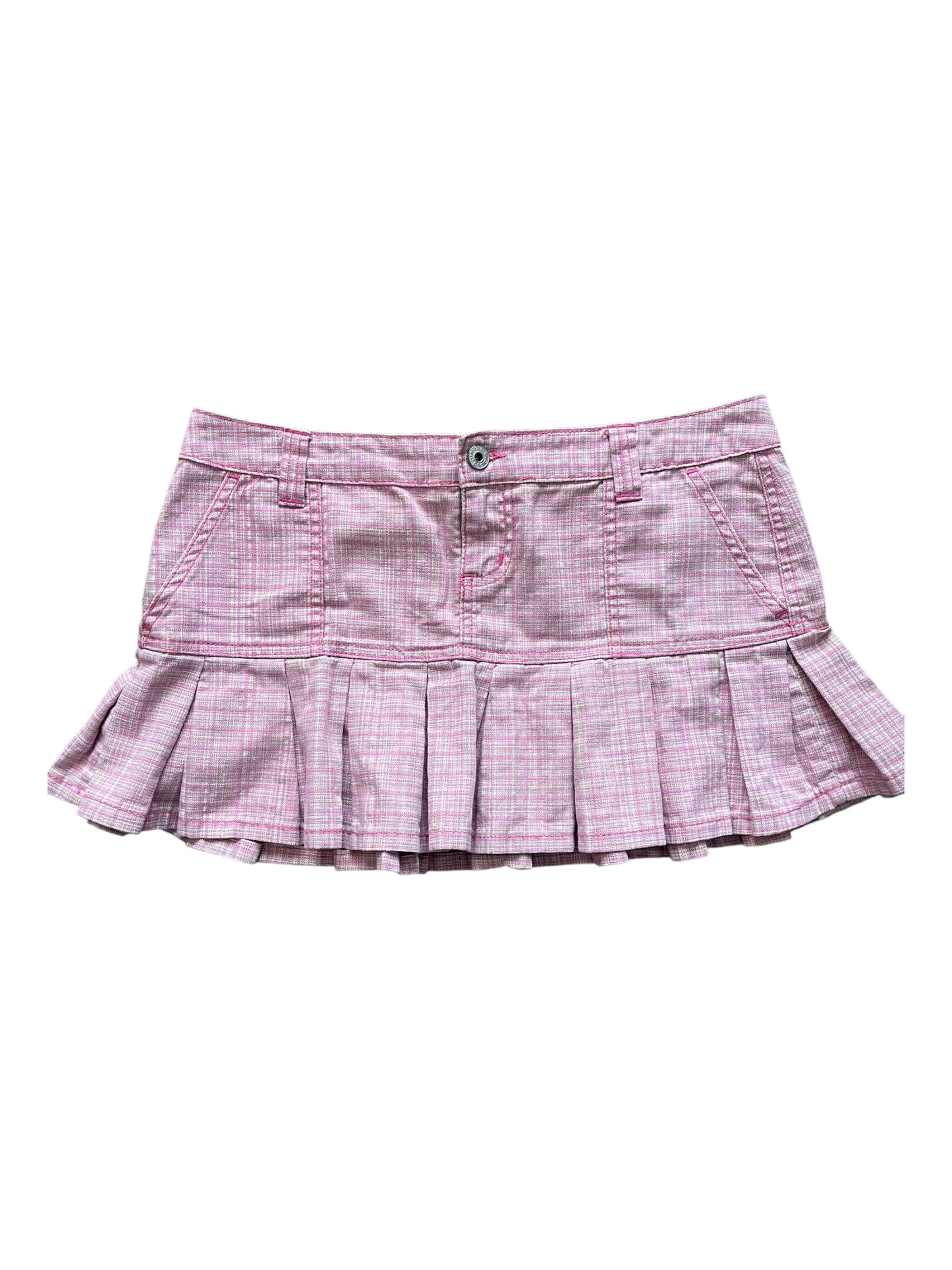 Y2k plaid ruffle mini skirt