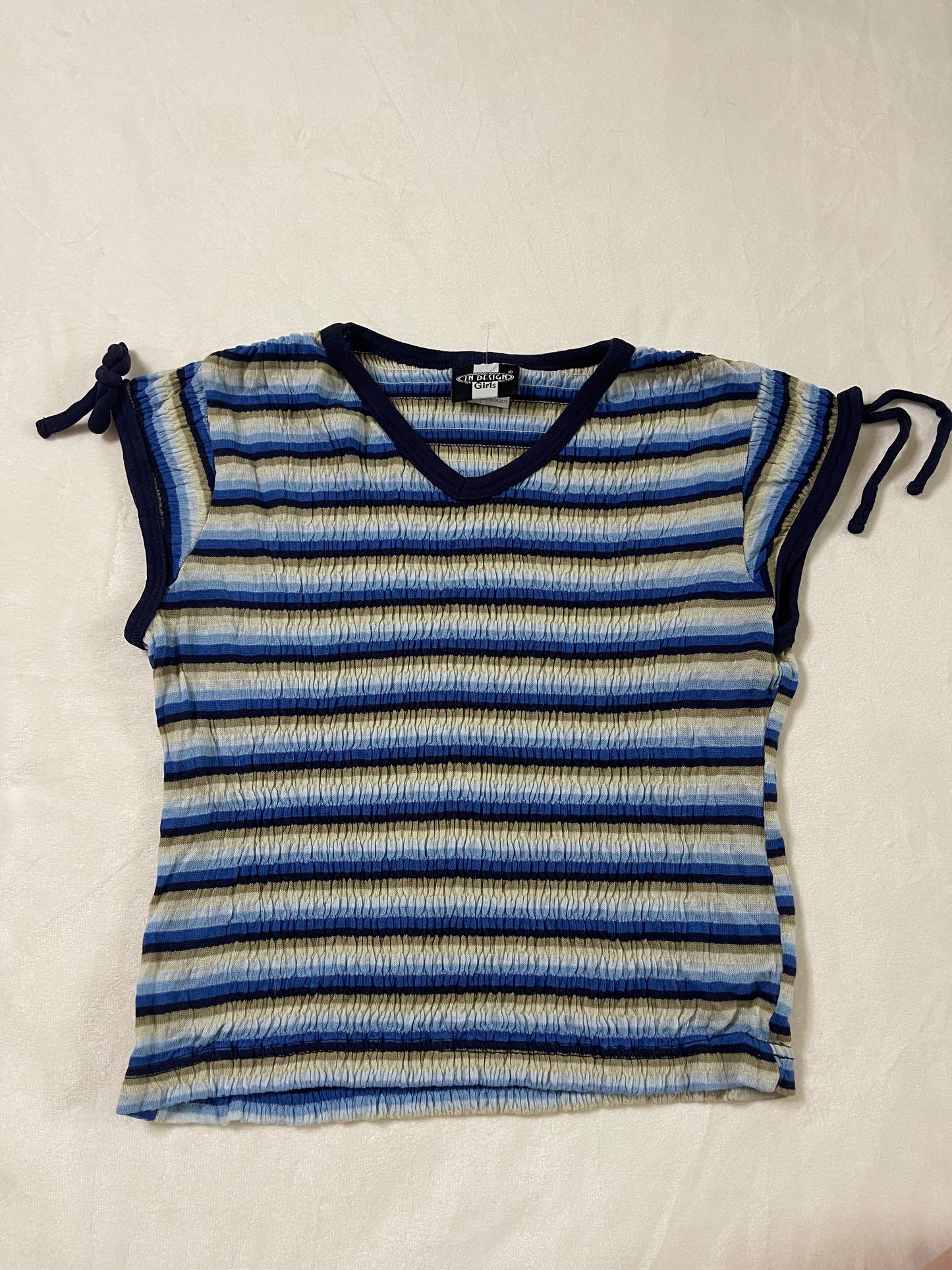 Y2k striped baby tee