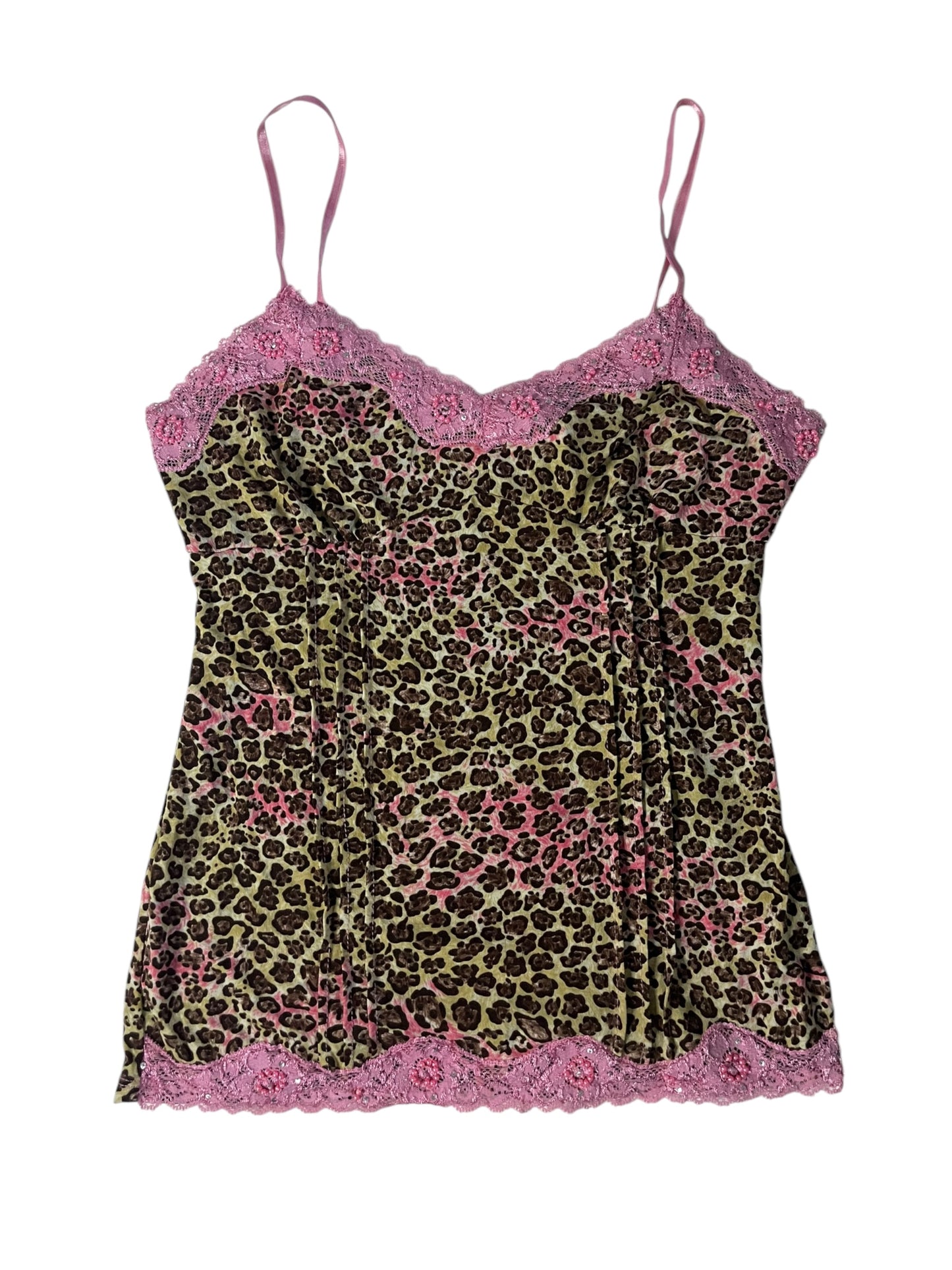 No Boundaries cheetah print cami