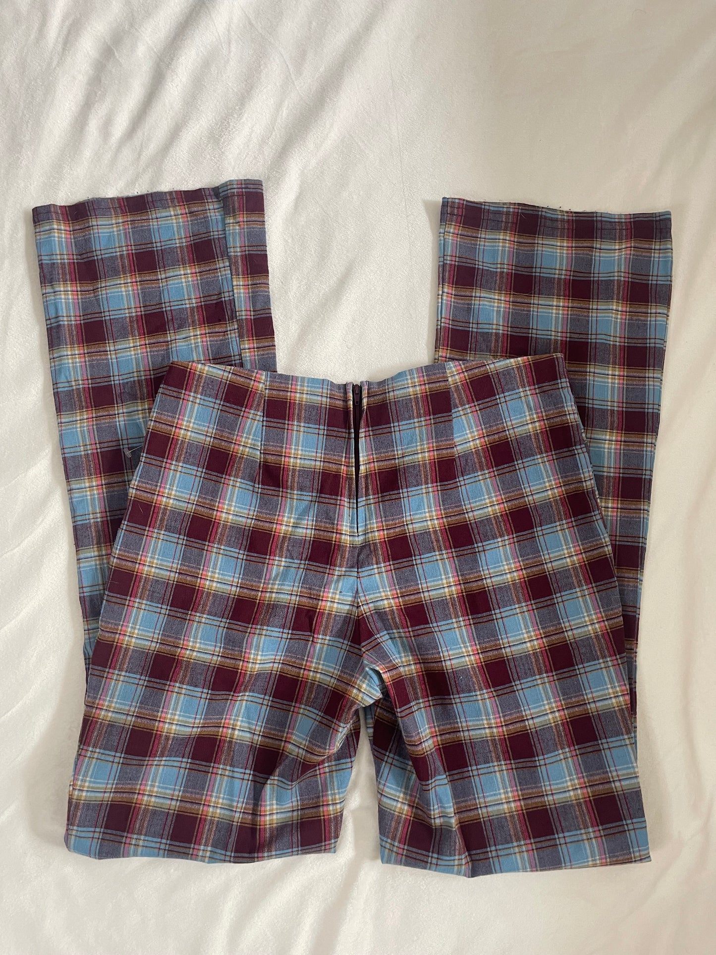 Y2k plaid flare pants