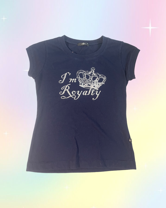 Y2k “I’m Royalty” Baby Tee