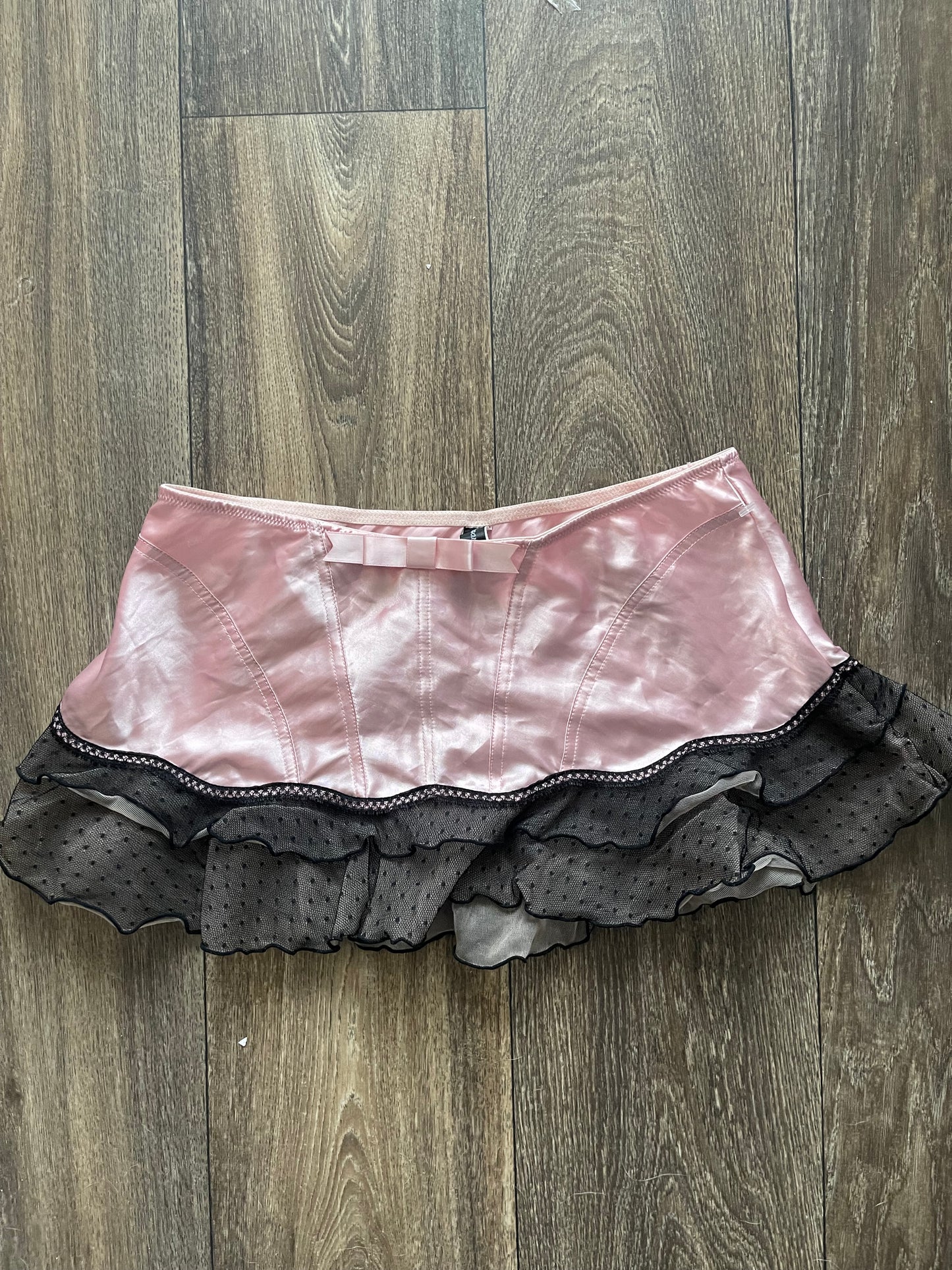 Y2k lingerie mini skirt