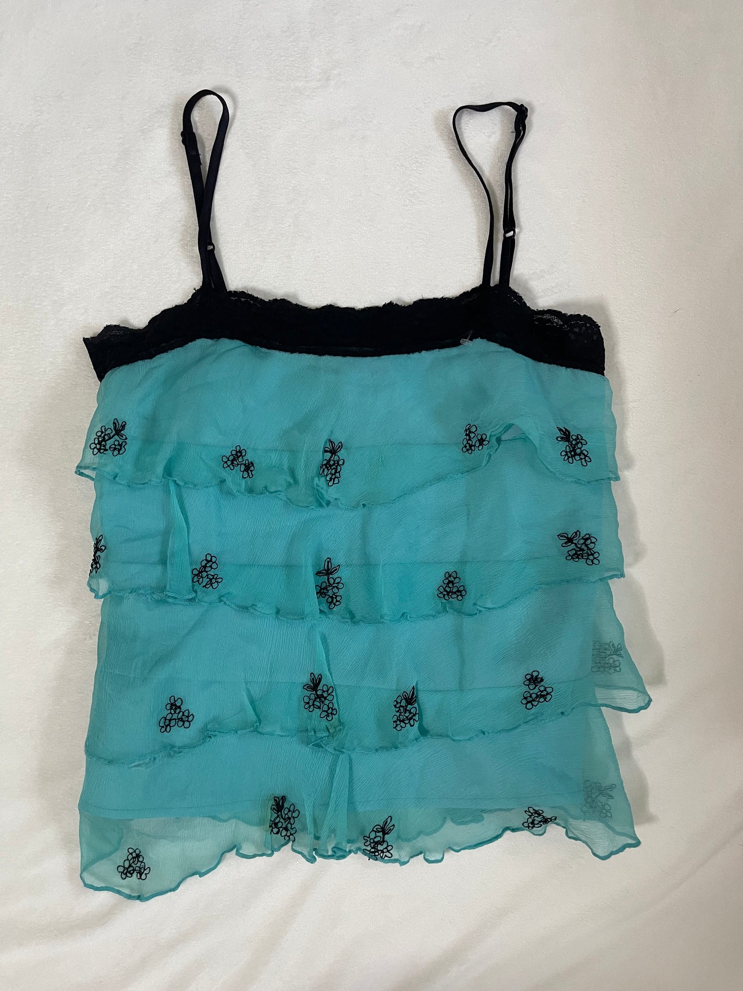 Y2k ruffled tank top