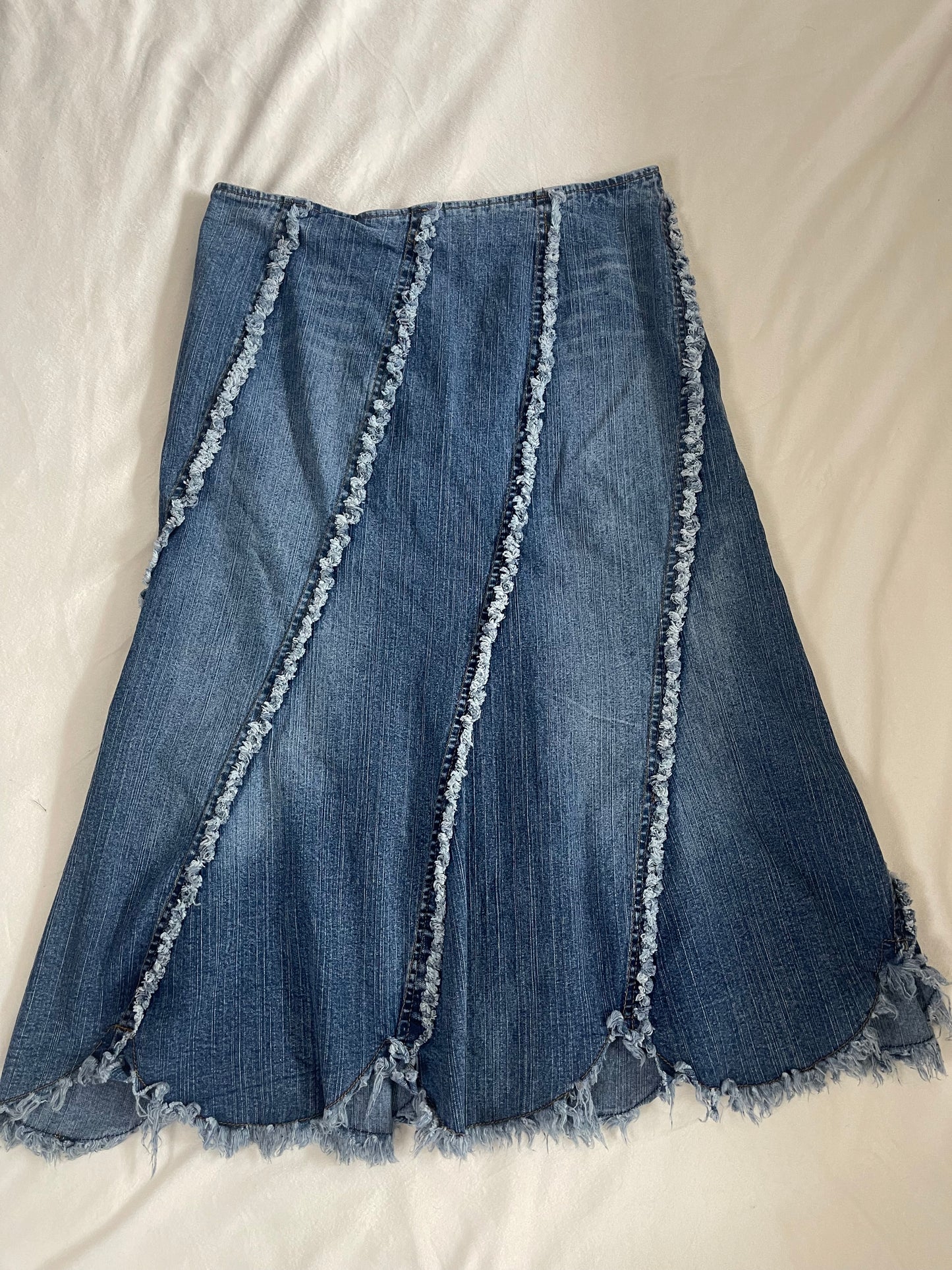 Y2k denim midi/maxi skirt