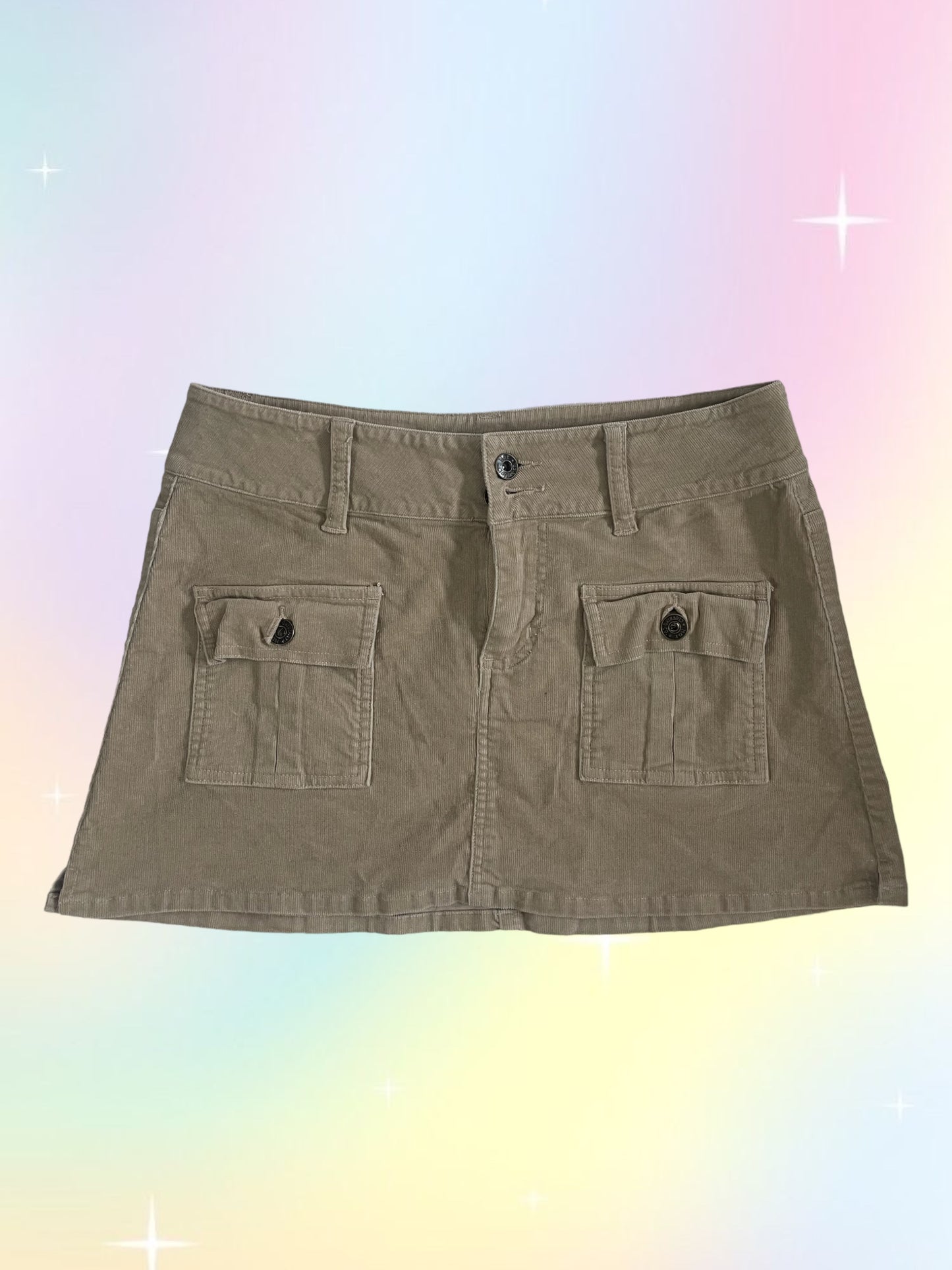 Y2k corduroy mini skirt