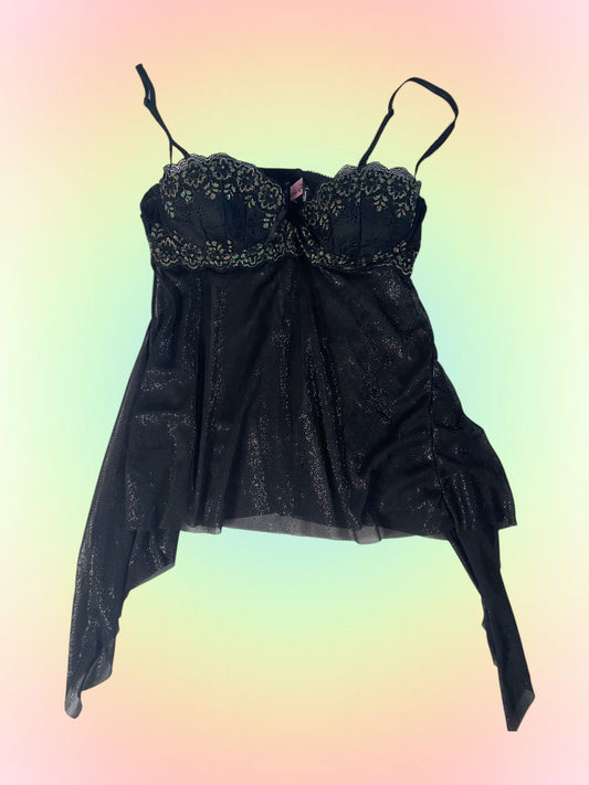 Y2k Victoria secret asymmetrical bustier