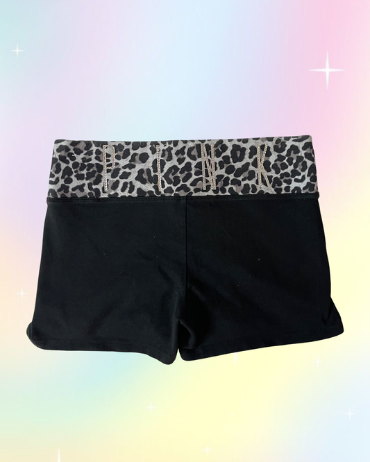 Y2k Pink Bedazzled Foldover Shorts