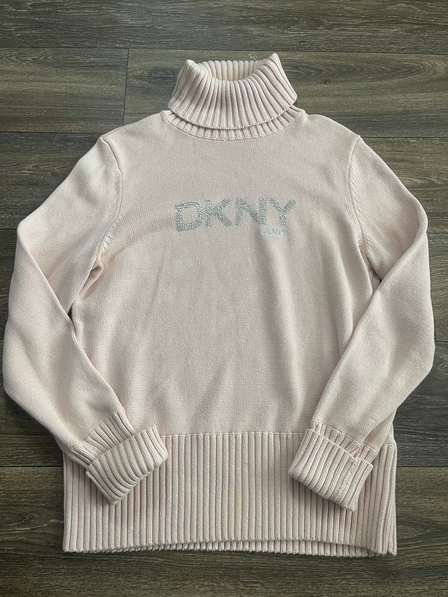 Y2k Pink DKNY turtleneck sweater