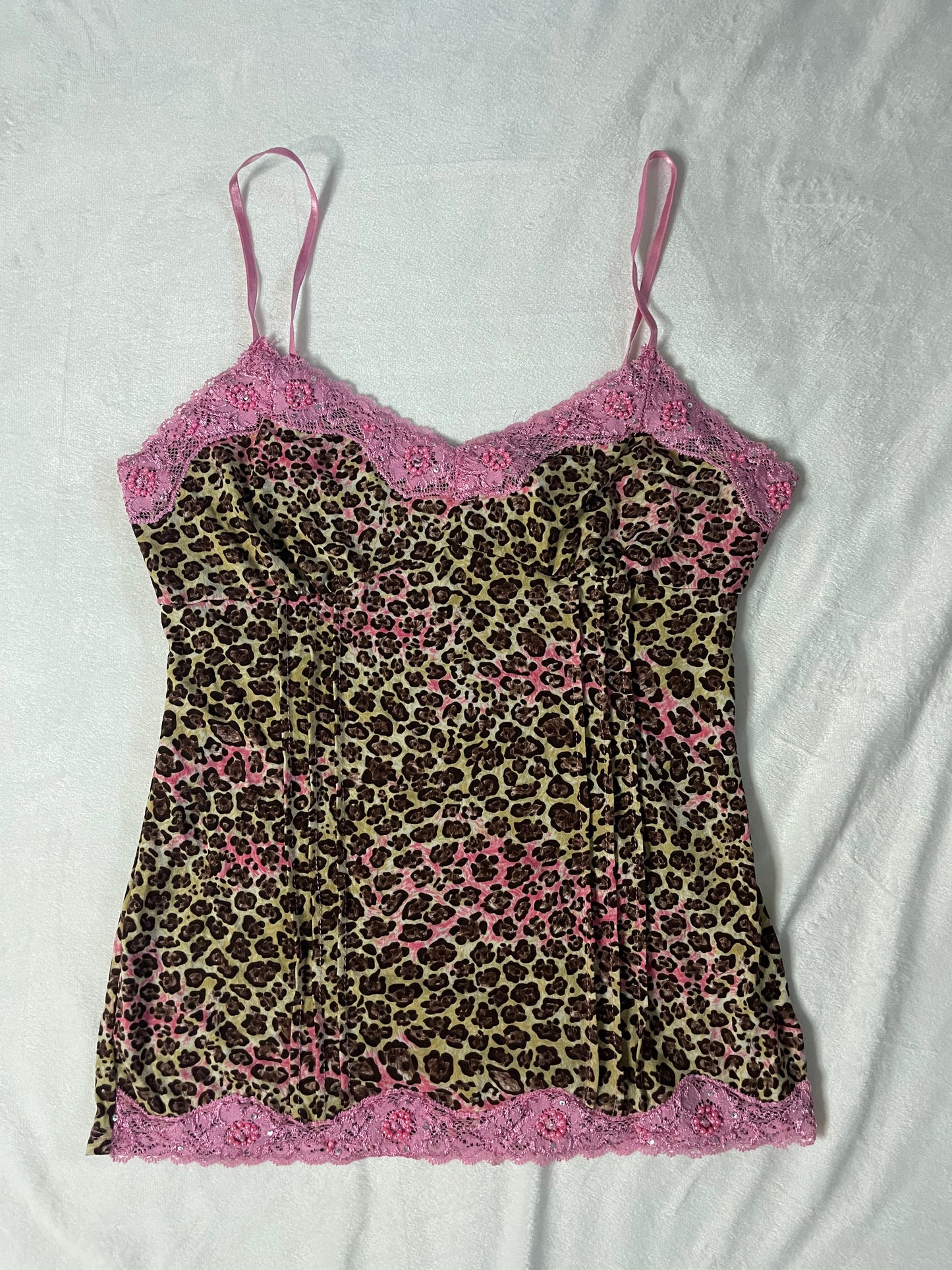 No Boundaries cheetah print cami