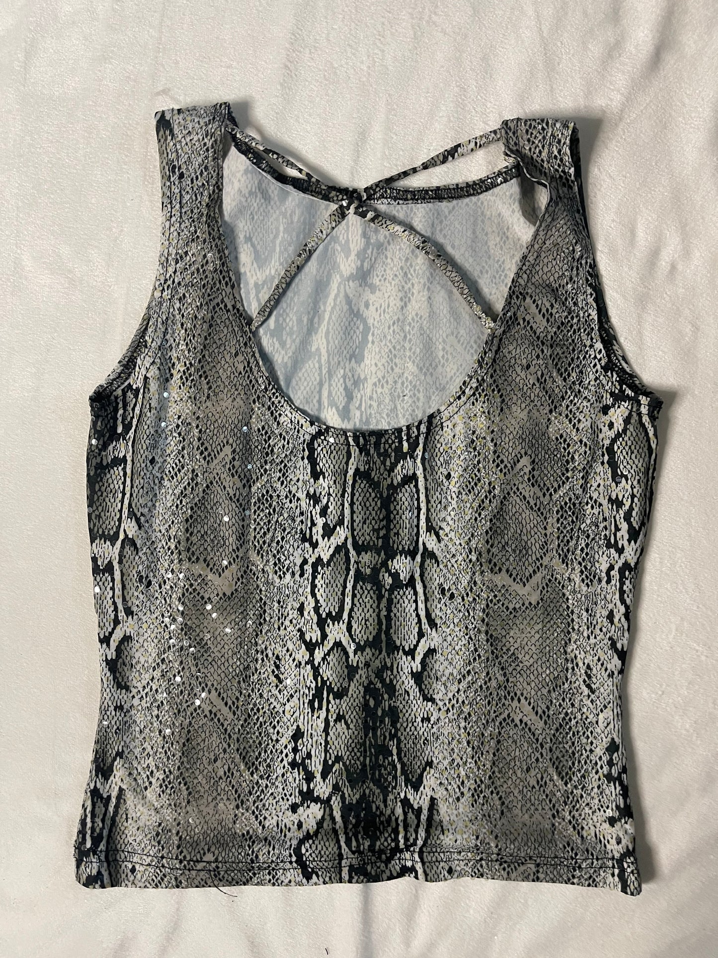 Y2k Snakeskin club top