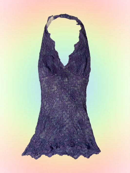 Y2k fairy lace halter top