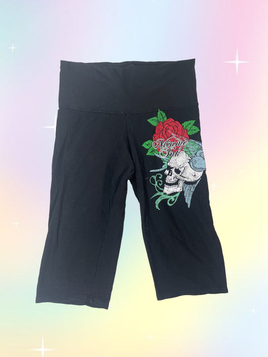 Y2k Miami ink Foldover capris