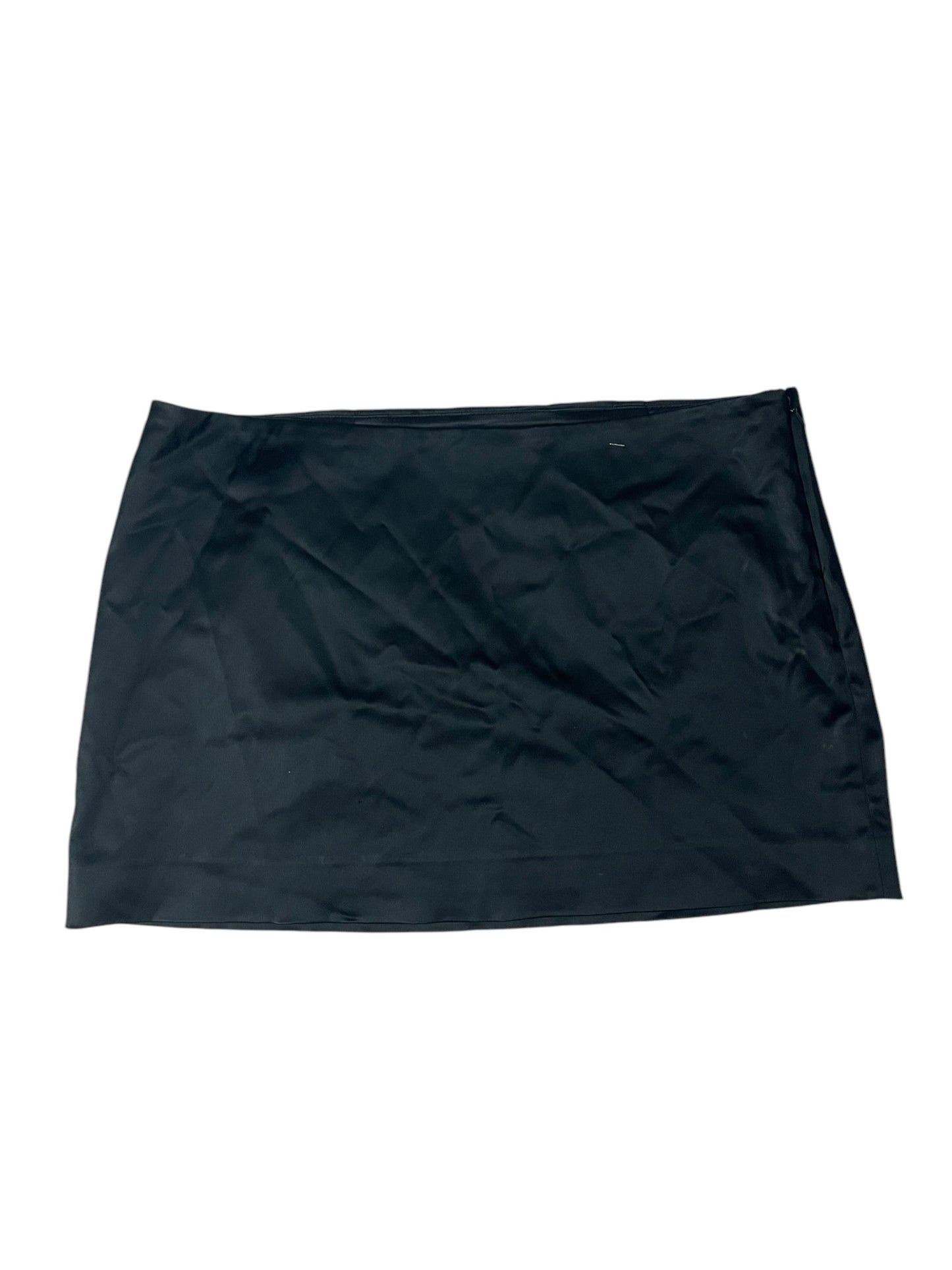 Y2k black silky micro mini skirt