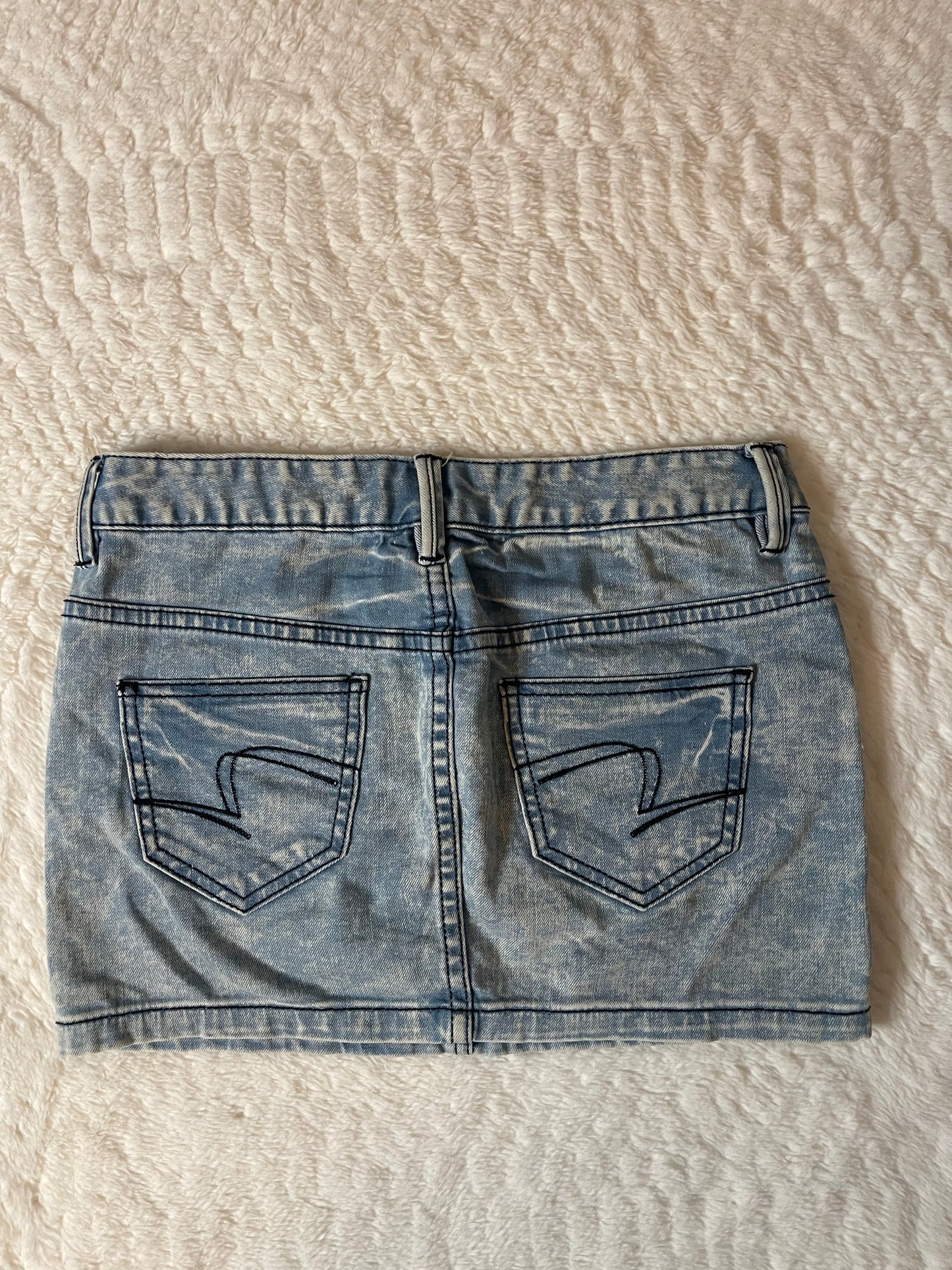 Y2k Zipper Denim Mini skirt