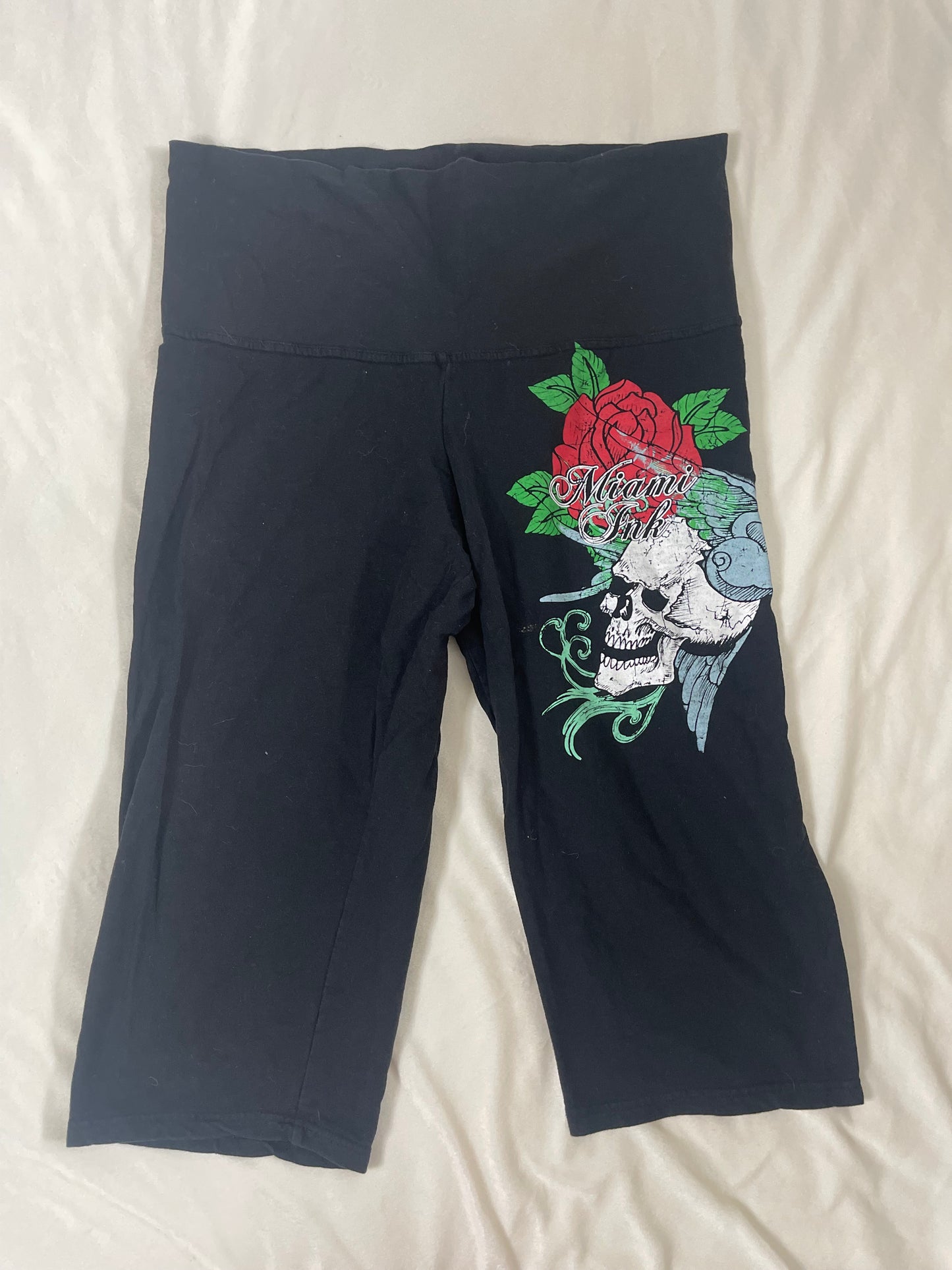 Y2k Miami ink Foldover capris